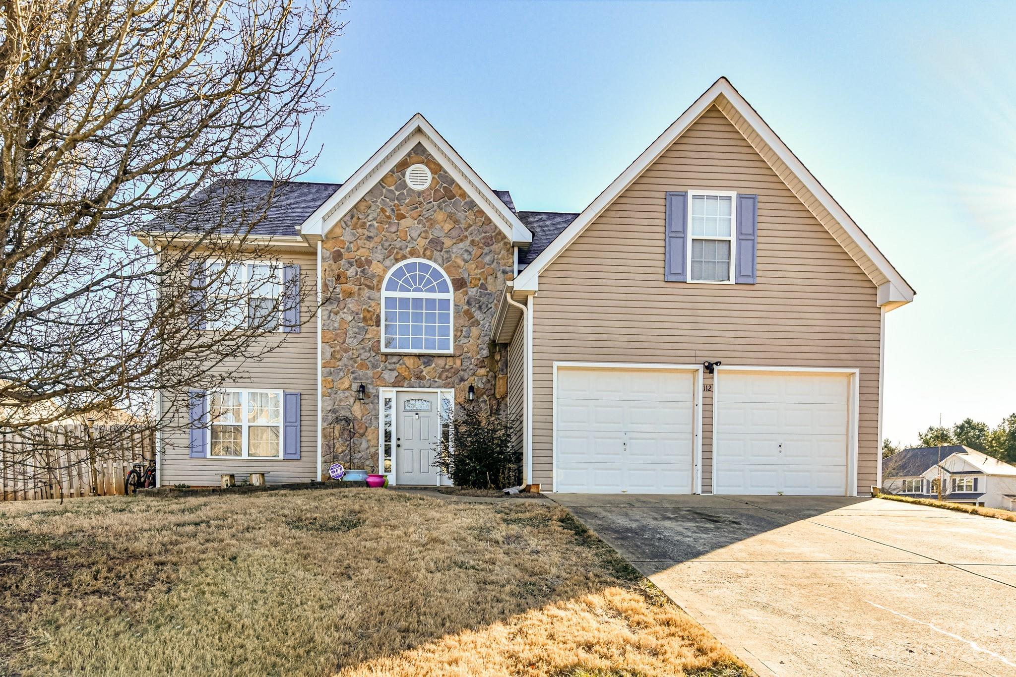 Wonderful opportunity to own in the sought after Curtis Pond subdivision.   This home offers stained concrete floors on the first floor, except family room and laminate hardwood floors on the second.  The kitchen has painted cabinets, stainless steel appliances, newer dishwasher, white subway tile back splash, newer sink, newer faucet and newer light fixture.  Attic has blow in insulation and foam insulation that has been added to help on utility costs.  Solar panels have been added as well to lower utility costs. The primary bedroom is huge and has a trey ceiling and 2 closets.  The primary bathroom has been updated to include a new vanity with dual sinks, new light fixtures and oversized shower with subway tile.  There are trey ceilings in all of the secondary bedrooms.  Other options include fenced in back yard and two inch blinds.