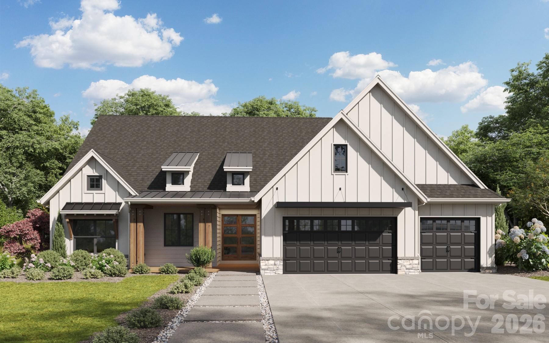 This thoughtfully designed ranch with bonus offers four bedrooms and a three-car garage, blending everyday functionality with elevated style. The open-concept floor plan features soaring 9 & 10-foot ceilings, a spacious family room with fireplace, and a stunning kitchen complete with a large island, walk-in pantry, gas cooktop, and wall oven — perfect for entertaining or effortless daily living. The primary suite is a private retreat with a generous double vanity, oversized walk-in shower, and direct access to a well-appointed laundry room with sink and built-in cabinetry for added convenience. A mudroom with drop zone keeps everything organized and tucked away. Upstairs, the bonus room above the garage includes a walk-in closet, offering flexible space for a media room, guest suite, home office, or playroom. Surrounded by mature trees and set in a peaceful setting, this home offers the rare combination of acreage, thoughtful design, and top-notch finishes — all just minutes from the conveniences of Rock Hill. Hurry to pick out your finishes...this is our best selling plan!