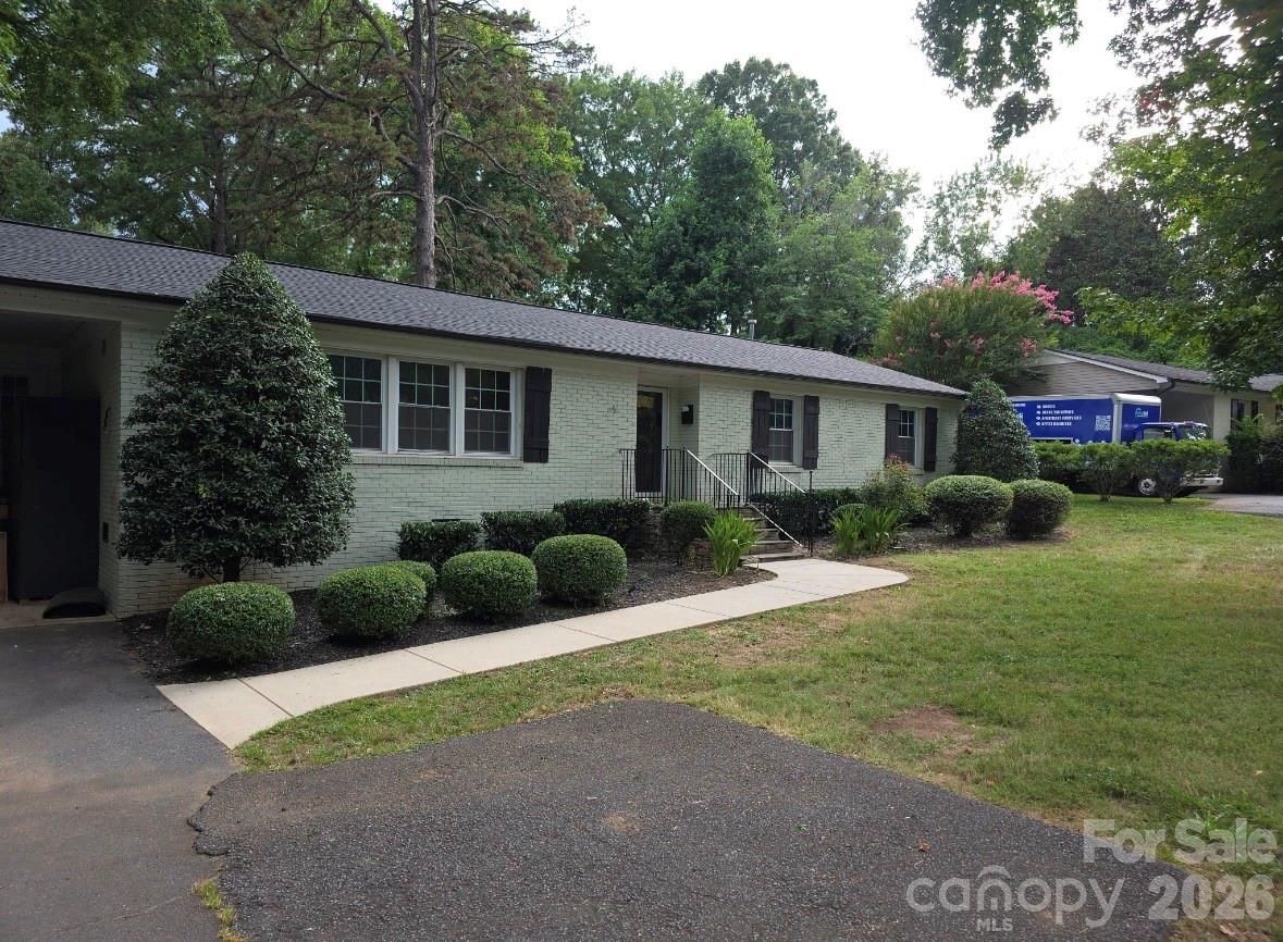 Update Ranch home on .45 acre flat and cleared lot. Located a half a mile from the popular Cotswold Shopping Center and under 3 miles to each of the large hospitals and Uptown. Newly updated items in 2025 include Roof, Kitchen, AC and freshly painted. Oak Hardwood floors throughout, laundry room and outdoor shed with workshop and built in storage.