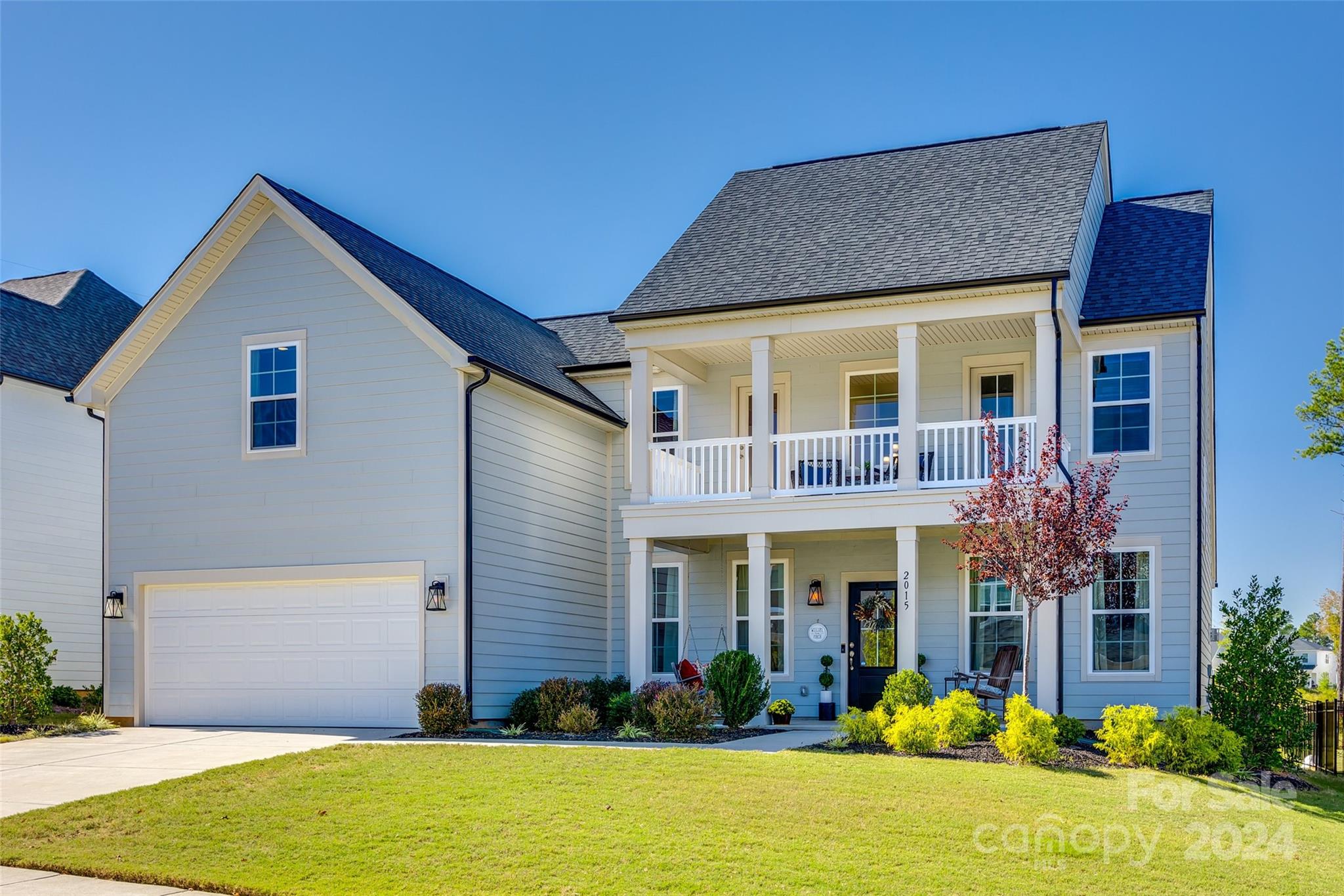 Welcome home to this southern beauty! Enjoy relaxing on either of the two rocking chair front porches. Step inside and the french doors lead to the home office featuring a coffered ceiling. Beautiful wood flooring throughout the main. The formal dining room w/ tray ceiling is currently used for homeschooling. The chef's kitchen w/ hooded gas stove, ample cabinet & counter space, & center island is sure to please any cook. Breakfast area w/  wet bar is perfect for a coffee bar or extra serving space. The kitchen opens to the cozy great room w/ gas fireplace. A spacious primary bedroom w/ tray ceiling boasts a luxurious bath w/ a roman shower, dual vanities & large walk-in closet. The second level features 4 secondary bedrooms and 2 full baths. 4th bedroom can be a bonus. 2 of the bedrooms share a jack & jill bath. Fenced backyard w/ oversized patio makes the backyard your own private oasis. Enjoy the Paddlers Cove amenities - Pool, playground & the 32 acre complex at Field Day Park