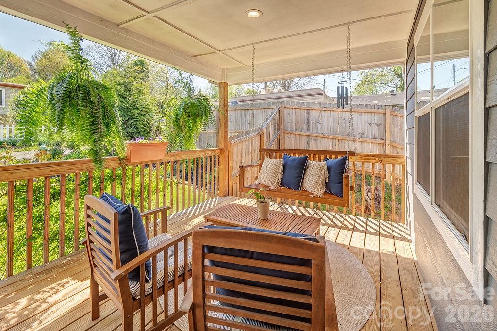 Built in 2017, located outside the flood zone, and with only one owner, this move-in ready West Asheville home answers the questions before you have to ask them.
The open floor plan feels generous between three bedrooms and two baths. Hardwood flooring and natural light flow into a primary suite with a spa-style bath that genuinely stands out at this price point. The covered front porch and fenced yard are the kind you'll actually use — morning coffee, dogs, container gardens, whatever your version of home looks like.
Major systems — HVAC, roof, water heater — all under 10 years old. No deferred maintenance, no surprises waiting on the other side of inspection. Full crawl space for storage, rare in 28806 at this price. No HOA.
Minutes from Haywood Road, blocks from Buncombe County Sports Park, and quick interstate access when the mountains are calling or when it's time to get downtown. Move-in ready West Asheville under $450,000 — on a quiet dead-end street with no through traffic.