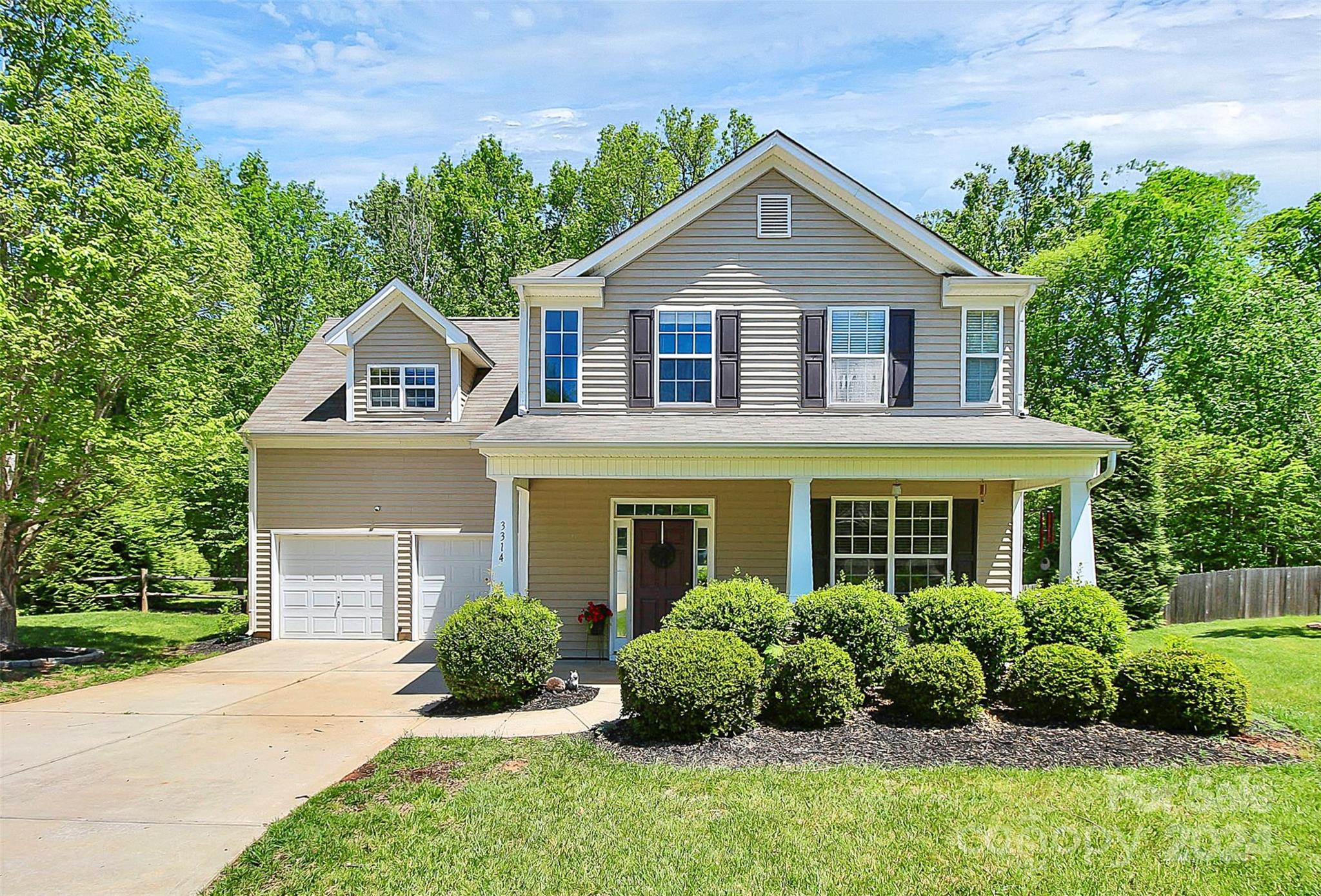 Welcome Home! This beautiful property located in the Legacy Park neighborhood is ready for a new owner. As you drive up, you are greeted with a lovely cul-de-sac home with gorgeous curb appeal. As you enter, you will love the entry foyer and open floor plan. Cozy up to the fireplace, or relax in the flex room that is perfect for an office or formal dining room. As you venture upstairs, you will find the spacious bedrooms and plenty of storage. The best part is relaxing in the fenced in backyard that backs up to beautiful mature trees. Come see all this home has to offer! Book your showing today!
