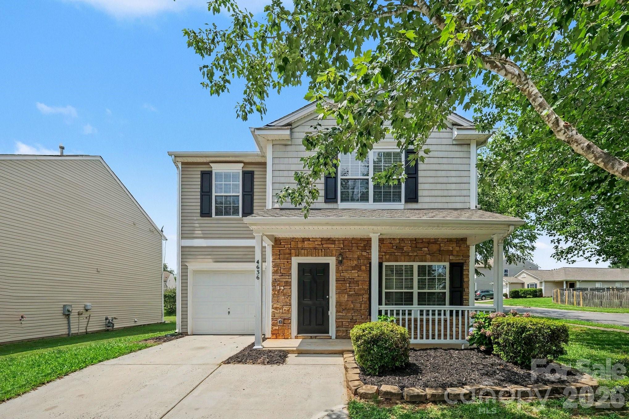 This beautiful 3-bedroom, 2.5-bathroom two-story home features a highly functional and modern open floor plan designed to maximize both space and natural light. The main level serves as a welcoming hub for daily living and entertaining, highlighted by a seamless flow from the primary living spaces into an efficient kitchen equipped with durable formica countertops. Moving upstairs, the second floor opens up to a versatile loft area, providing excellent extra living space perfect for a home office, media room, or play area. The upper level also hosts the spacious primary bedroom, which serves as a luxurious retreat complete with dramatic vaulted ceilings that add an airy, expansive feel. The interior transitions effortlessly outdoors to a private backyard, offering a wonderful canvas for relaxation, pets, or play, while the attached 1-car garage ensures secure parking and excellent extra storage space.