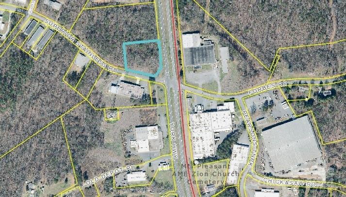 2.422 Acre Parcel / Tax Id # 312479
Corner of Hwy 321 and Superior Stainless Rd 
Zoned I-2 Heavy Industrial / Gaston County NC
Lot Dimensions - See attached Survey
In Fast Growing Area of Gaston County. 
Signalized Light on Hard Corner onto Hwy 321.