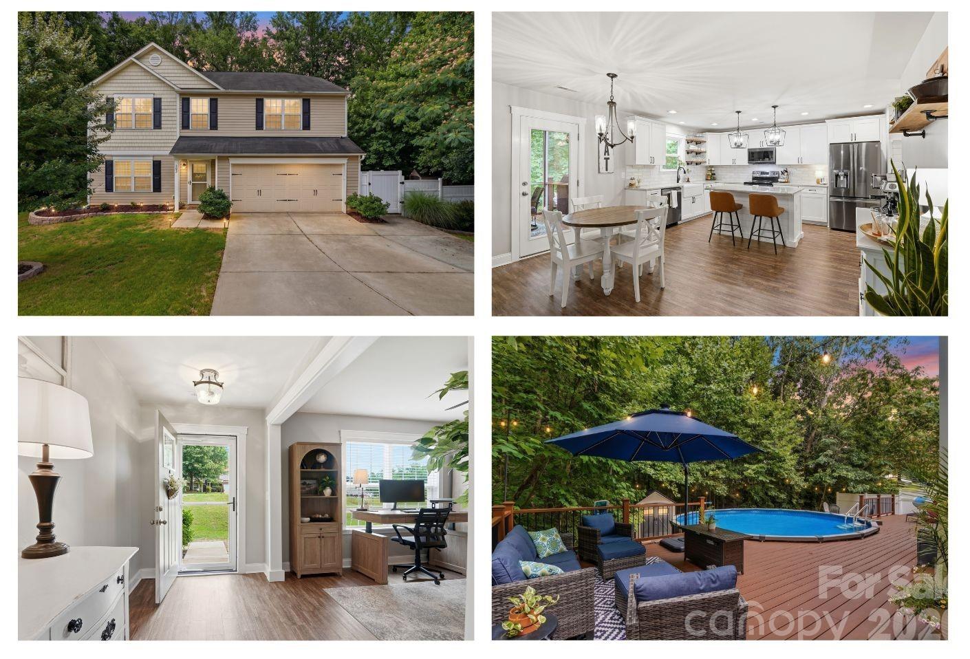 Welcome home to this spacious UPDATED 4-bedroom, 2.5-bath residence nestled on a private cul-de-sac .46 acre lot in the  Well Ridge community. Situated on nearly half an acre, this two-story home offers over 2,800 square feet of comfortable living space with an open-concept layout designed for both everyday living and entertaining. The main level features multiple gathering spaces, including a formal dining room, spacious living area, office space and a bright family room that flows seamlessly into the kitchen and breakfast area. Upstairs, the oversized primary suite boasts vaulted ceilings, a deluxe en-suite bath, and a generous walk-in closets, while three additional spacious bedrooms provide plenty of room for family and/or guests. Enjoy the privacy of the private backyard, screened in porch, large wrap around deck and above ground pool! Other added features: Widened driveway, front lawn sprinklers and tankless water heater. Low HOA dues, and access to highly rated Fort Mill schools Orchard Park, Banks Trail middle and Catawba Ridge High. Conveniently located near shopping, dining, and commuter routes, this home combines space, comfort, and an unbeatable location. You DO NOT want to miss out on this! RARE Well Ridge listing!