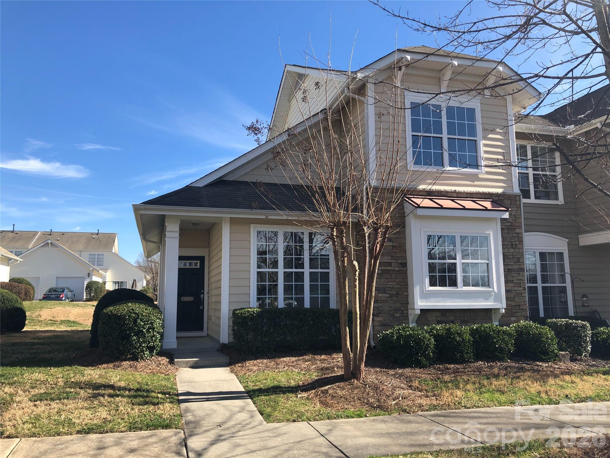 This recently updated townhome is in the very desirable Callonwood neighborhood. Perfect for Investors, this beautiful planned community with pool, clubhouse, and sidewalks for walkability is perfectly situated near Hwy 485, and a short distance from picturesque Downtown Matthews, NC. The home has the Owner's Suite on the main floor w/ full bath for privacy, and two bedrooms upstairs. Spacious living room with fireplace and a great outdoor space along with detached garage. The large pool complex in the center of the neighborhood is perfect for summer fun and guest, and is walking distance from the home. Home currently has a tenant with the lease ending 10/31/26. Must contact listing agent for showings.