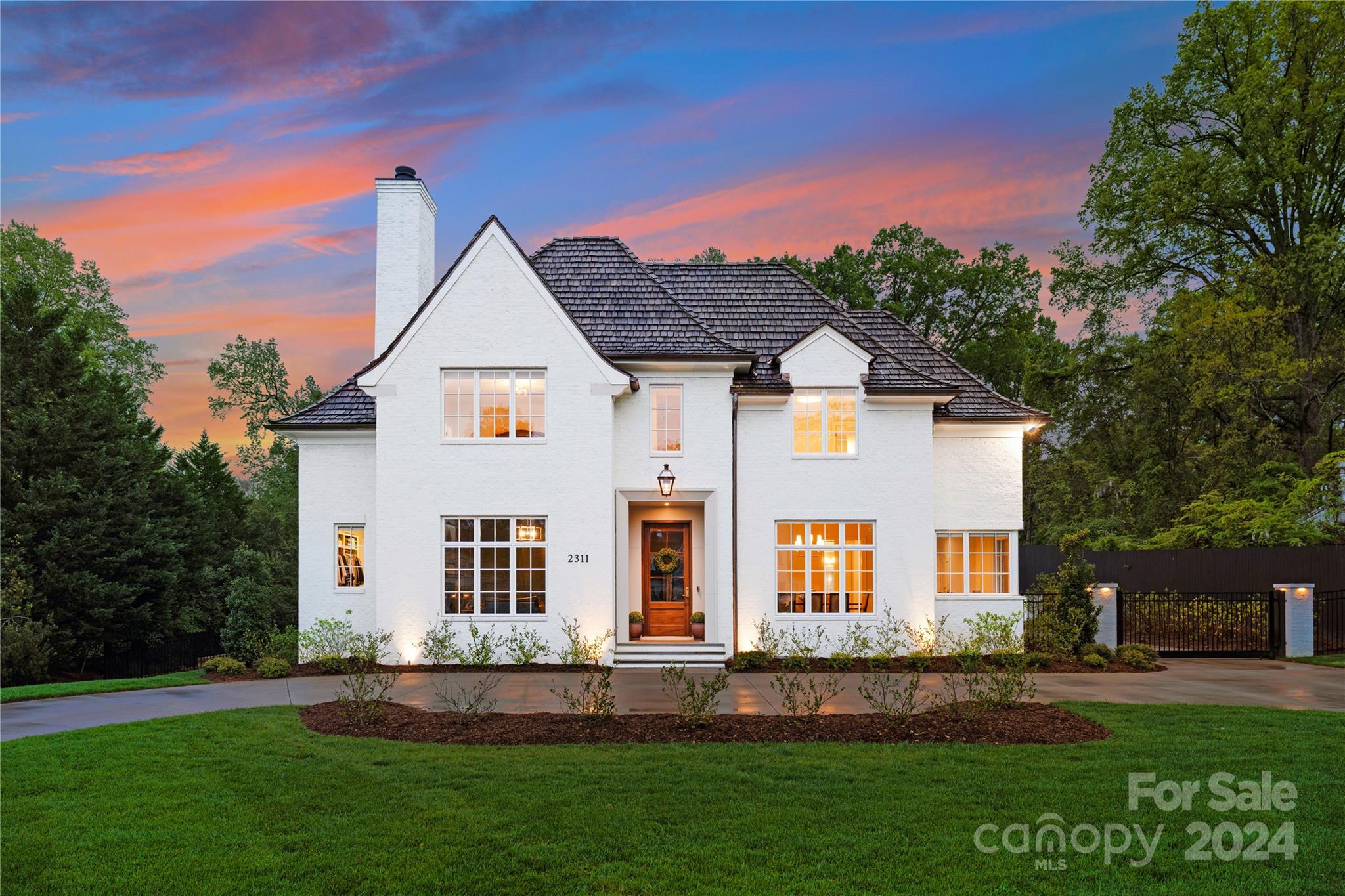 A truly fabulous home nestled in the heart of one of our favorite neighborhoods! This "almost" brand new luxury construction is on almost 3/4 of an acre! A spectacular property built in 2022 by Pettus Builders. Sellers have been relocated out of state. No expense spared in construction. Floorplan is outstanding. Great Room opens to beautiful outdoor living, with an incredible view of the oversized pool and turf lawn. Sundrenched rooms! Kitchen is a classic showstopper with high end appliances, scullery + office nook. Primary on main. Each of the spacious bedrooms has its own bathroom. Third floor has great flex space. Sellers had the 2nd level of the garage finished out with a full bathroom. Charming retaining walls, extensive professional landscaping & an electric gate complete the fenced yard. All the framed TVs will remain. Meticulously kept, close to absolutely everything! A very special property. Community known as Myers Park, legal description on deed is Pharr Acres.