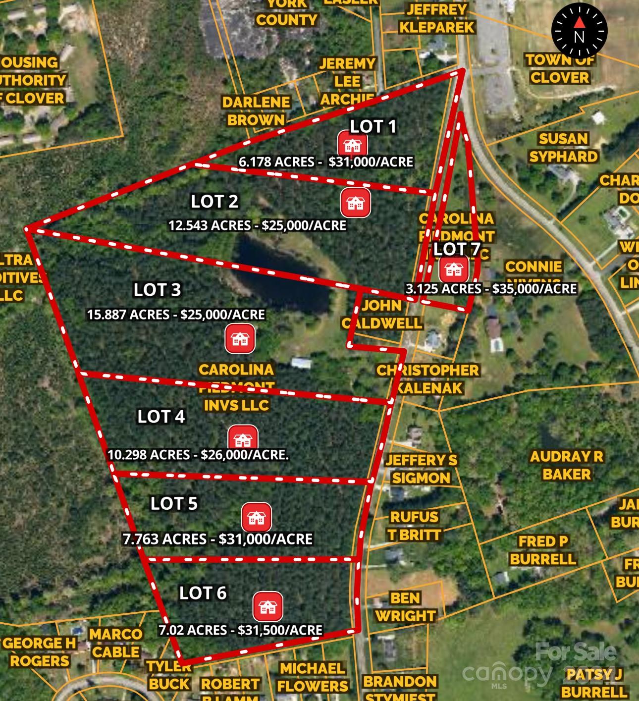 Private 10.298 Acres in the highly desired Clover, SC! Minutes away from Public Parks and Downtown Main Street Clover, to having Lake Wylie, award winning schools, and other amenities close by, the location is very centralized to everything you need! Easy access to Charlotte, Fort Mill, Rock Hill and York. Open flat lot for your custom dream home. If you are looking for a peaceful homesite, this is the land for you! About 350' of road frontage which creates easy access. There are electrical utilities available at the street. Spectrum broadband internet is available on Tom Joye Rd. With the large lot size, pursue building your dream home, use this land for your small farm and other gardening activities. This sale is subject to a completed survey. *** More land available for sale *** RMX-20 zoning, no manufactured homes allowed per York County. Contact listing agent for more info.