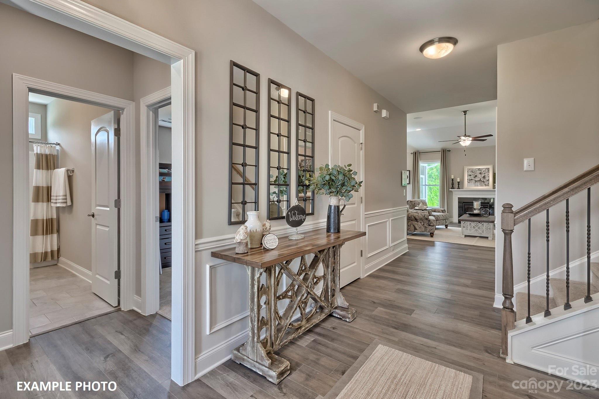 The Wendover floor plan is capable and smart, without being sprawling or confusing. If you're looking for a home that responds to you, and is a masterpiece of livability, The Wendover is right up your alley. Downstairs, there are three bedrooms, including the home-unto-itself in the owner's suite. Its tray ceiling, large closet, and luxury bathroom will leave you feeling a world away from your cares. The other two bedrooms are both well-apportioned, as are their closets. The enormous family room, with its extra-tall 11-foot ceilings, gives new meaning to what a family room can be. The laundry room is located directly off the hallway by the extra bedrooms. Up the stairs, a large bonus room can be turned into a second family room, or a media room. A neat package within a tight plan, The Wendover fits a huge variety of owners and their families. No matter how you use it, The Wendover will always respond gracefully.
