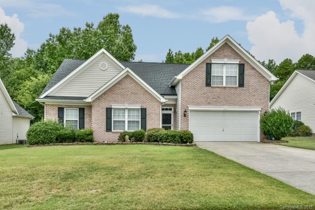 New roof in 2012.  Fresh paint throughout. Marble floors invite you through the foyer & dining room to the great room w/ ceiling fan & gas log fireplace. Moulding package through living areas. Kitchen w/ breakfast area features granite counters, stainless steel appliances with refrigerator conveying with the house. Shed in back yard for extra storage.  Backs to trees for privacy. All bedrooms on main floor w/ ceiling fans &ceramic tile flooring & bonus room upstairs with ceiling fan and carpet!