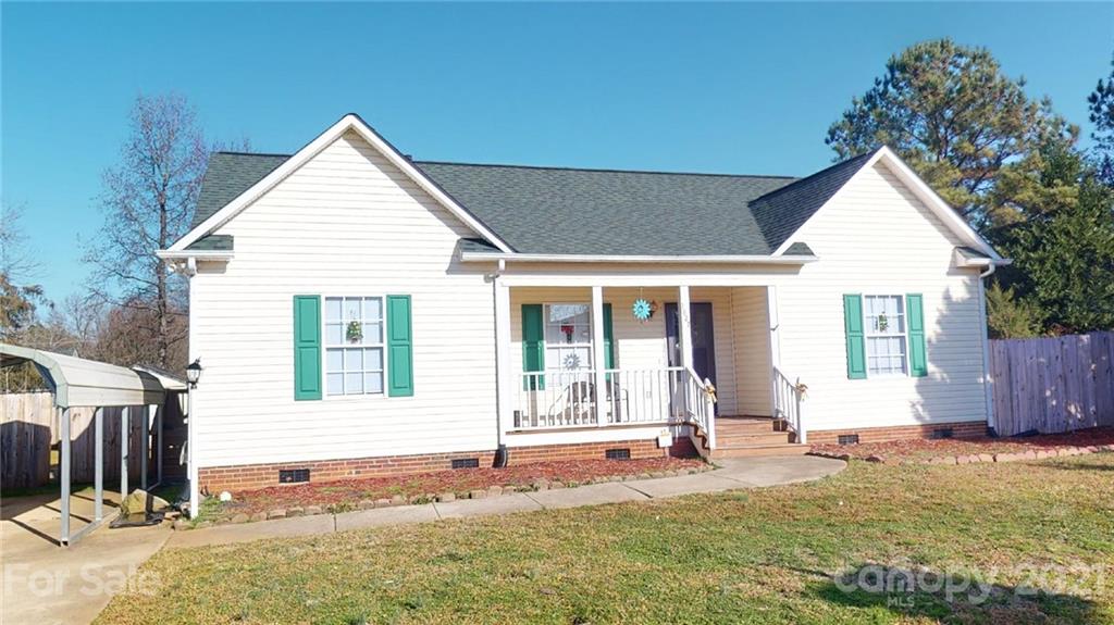 Welcome Home! This cozy 3BD/2BA ranch home will be on the market soon! This home offers a split bedroom floor plan with vaulted ceiling & gas logs in the living room and a sizable master with tray ceilings and walk-in closet. Outside you will find a spacious fenced in backyard with outbuilding for lawn storage or workshop. Additional exterior features include a covered front porch, and updated kitchen. NO HOA! Roof, HVAC and wear heater less than 5 years old! Only 2 minutes from I-77. Schedule a showing today!