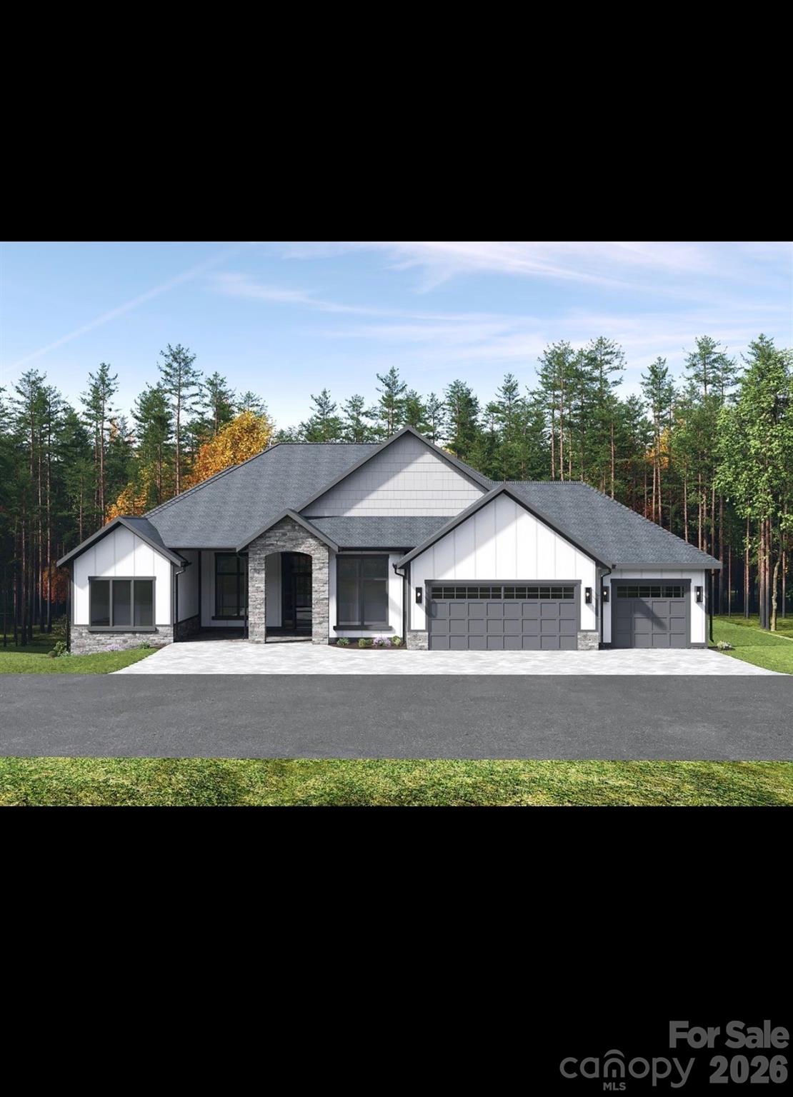 Situated on a sprawling 1.78-acre lot just off Cane Creek Road in Fletcher, NC, this stunning residence offers over 3,000 square feet of meticulously designed heated living area. The interior showcases soaring high ceilings and a thoughtful layout featuring two separate front offices, perfect for modern professional needs. The heart of the home is a high-end kitchen complete with a premium gas range, a dedicated coffee bar, and sophisticated finishes that extend into the luxurious bathrooms. Upstairs, a versatile bonus room serves as a private bedroom suite with its own full bath. Outdoor living is redefined by a large screened-in back porch, while the oversized three-car garage provides over 800 square feet of space. Notable storage solutions include a massive crawl space with high ceilings and a large section featuring a poured concrete floor, ensuring every organizational need is met in this exceptional Fletcher estate that perfectly blends luxury with functional mountain living.