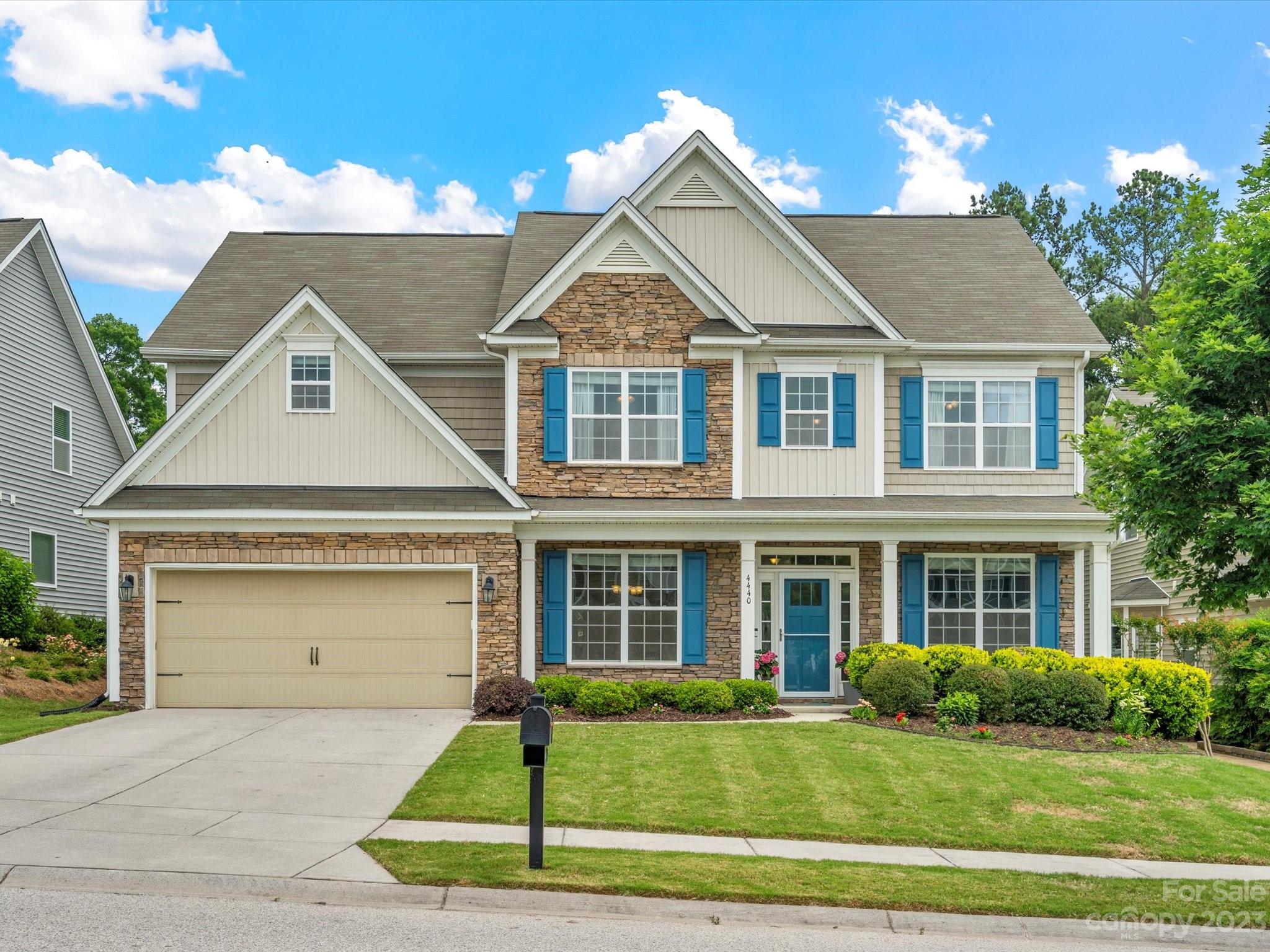 The perfect blend of sophisticated elegance and modern amenities, this home is sure to impress! Upon entering you'll be captivated by the natural light the fills this home beaming through the catwalk that crosses the 2-story foyer and 2 story living room. The first floor includes a formal dining room, a sitting room, full bathroom, guest bedroom, living room with gas fireplace and built-ins, laundry room and a kitchen. This gourmet kitchen has a huge island, perfect for entertaining, stainless steel appliances, granite countertops, walk-in pantry, and a spacious breakfast nook that overlooks the living room. The second floor includes 3 secondary bedrooms, a full bathroom and the primary bedroom, which offers plenty of space to unwind along with having an equally amazing bathroom with walk-in shower, dual vanities, large soaking tub and a large walk-in closet. Entertain outdoors with an expansive patio, pergola, and a fenced in flat backyard with plenty of privacy.