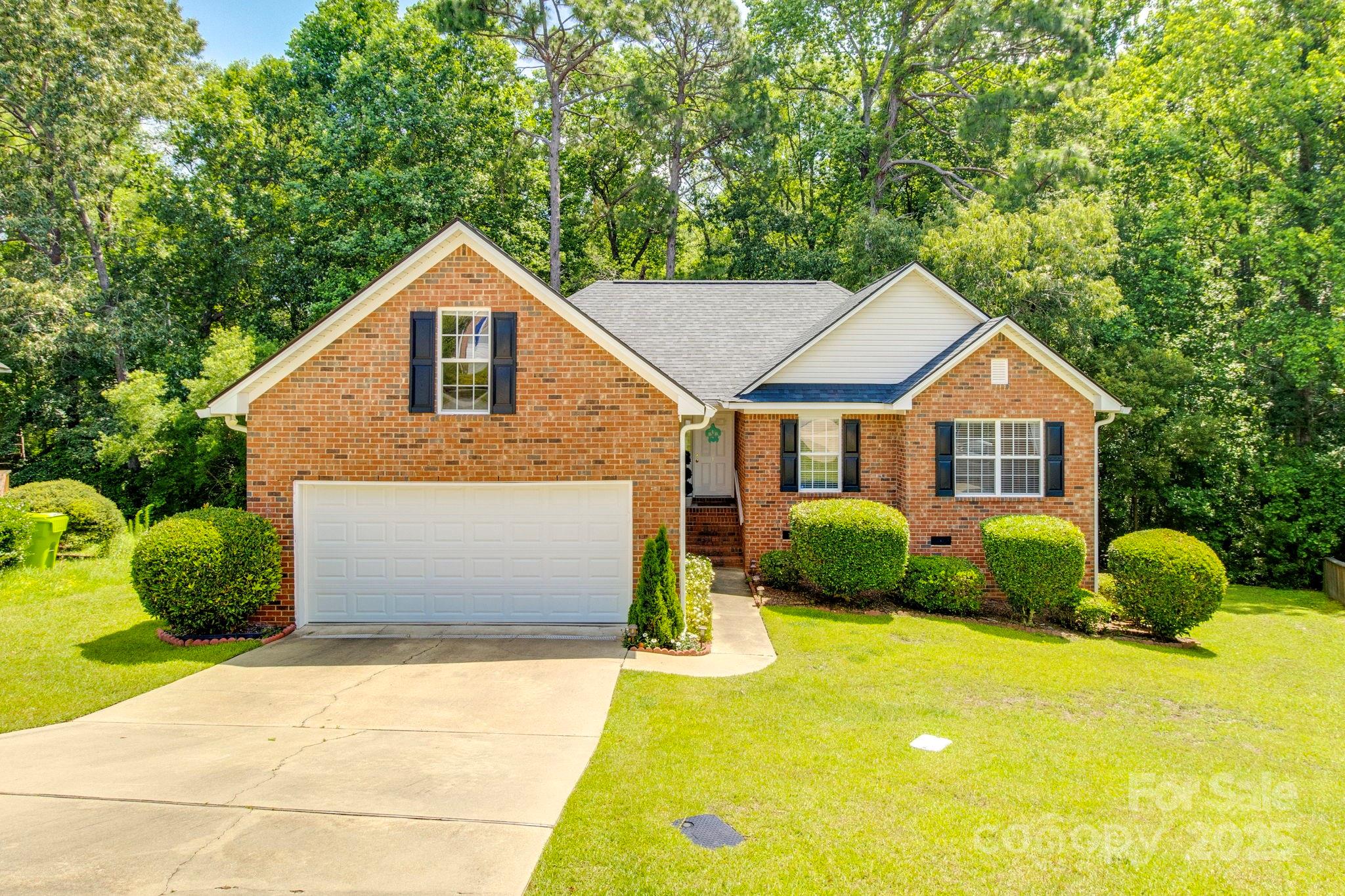 Whether you're starting out or scaling down, this 3 bed, 2 bath brick beauty on a quiet cul-de-sac in popular Turtle Creek, checks all the boxes. Low-maintenance lot that backs to protected woodlands, a cozy screened porch and a sunny deck, and an all-brick exterior in a peaceful neighborhood with easy access to shopping, dining, and the interstate.Inside, enjoy hardwood floors, vaulted ceilings, a fireplace, and an eat-in kitchen with cherry cabinets and tile floors. The private primary suite features a walk-in closet, double vanity, garden tub, and trey ceiling. Plus—there’s a roomy FROG perfect for guests, office, hobbies, or movie nights. The "crawl space" storage underneath is a massive, "walk-space" with easy access to plumbing and upgraded ductwork.  It’s comfortable, classic, and quietly tucked away, just waiting to welcome you home!