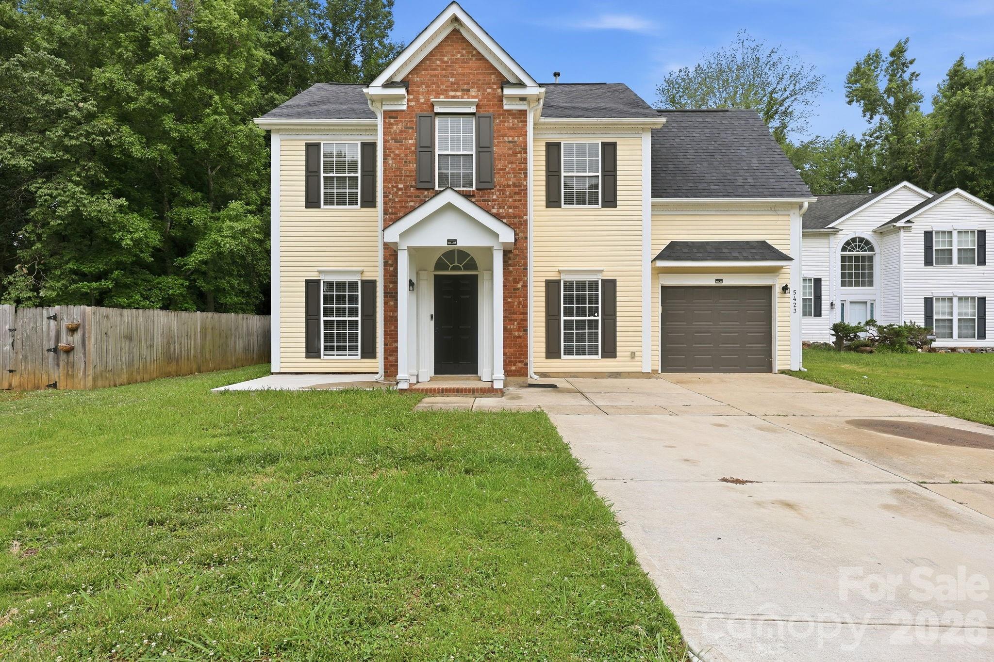 Move-in ready and freshly painted, this beautifully maintained home is nestled on a quiet cul-de-sac in the Turtle Rock community of East Charlotte. Ideally located just minutes from I-485, Harrisburg Road, Mint Hill, shopping, dining, parks, and greenways, this home offers the perfect balance of everyday convenience and neighborhood charm with an easy commute to Uptown Charlotte.

Step inside to discover a bright, open floor plan featuring luxury vinyl plank flooring, crown molding, a formal dining room with classic wainscoting, and spacious living areas designed for both entertaining and everyday living. The kitchen offers granite countertops, stainless steel appliances, abundant cabinetry, and overlooks the family room filled with natural light.

Upstairs, the oversized primary suite features a vaulted ceiling with a beautifully updated walk-in tiled shower, dual vanity, and a walk-in closet. Additional bedrooms and a versatile bonus room with custom built-in shelving provide flexible space for a playroom, media room, or guest accommodations.

Enjoy outdoor living in the large, fully fenced backyard featuring an extended patio, custom fire pit, and storage shed which is perfect for relaxing or entertaining.

As a resident of Turtle Rock, you'll enjoy neighborhood amenities including a community pool, playground, and clubhouse while being surrounded by continued growth, new restaurants, retail, and entertainment options nearby. With its fresh updates, functional floor plan, desirable cul-de-sac location, and unbeatable access to I-485, this home is ready for its next owners to move right in and enjoy.