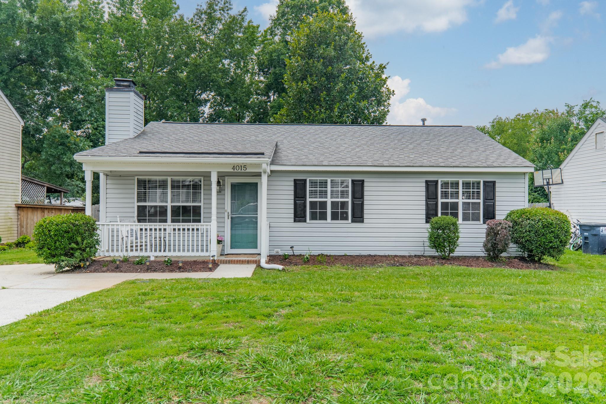 Charming, move-in-ready 3-bedroom ranch featuring 2 full baths. Relax on the welcoming rocking chair front porch or enjoy the rear enclosed patio room.
Step inside to a cozy family room with wood-burning fireplace, seamlessly open to the dining area and adjacent kitchen, perfect for everyday living and entertaining. You’ll love the abundance of storage throughout, including numerous closets and a convenient pantry for easy organization.
This home has been thoughtfully updated with major improvements, including a new roof (2018), all-new water piping (2024), and new HVAC system (2020). Stylish LVP flooring flows throughout, making this home completely turnkey.
Ideally located with easy access to Hwy 74 and I-485, and just minutes from shopping and dining. The fully fenced backyard offers privacy and space to enjoy, complete with a freshly painted shed and additional exterior storage closet housing the water heater.
Freshly power washed and professionally cleaned, this home is ready for its next owner! Low HOA dues of just $132 semi-annually add to the appeal.
Come see all this home has to offer, it's ready for you to make it your own! Multiple Offers Received. Highest & Best by Monday June 15 at 5PM!