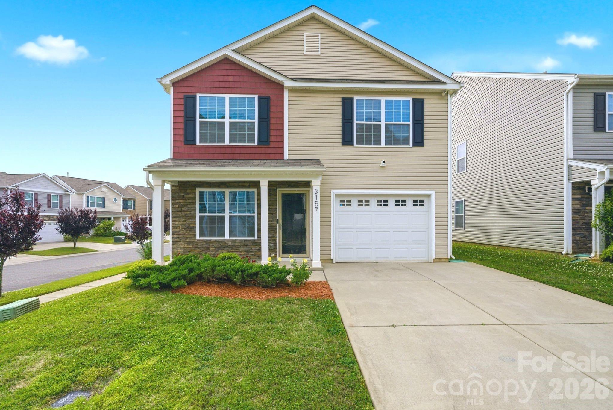 Welcome home to this beautifully maintained 3-bedroom, 2.5-bath home located on a desirable corner lot in the sought-after Apple Creek community of Dallas, NC. Built in 2020, this home offers an open and inviting floor plan featuring a spacious kitchen with granite countertops, center island, stainless steel appliances, and plenty of cabinet space, perfect for entertaining and everyday living. The cozy living room features a fireplace ideal for relaxing evenings at home. Upstairs, the spacious primary suite boasts cathedral ceilings, a walk-in closet, and a private bath with a 5-foot walk-in shower. A 1-car garage and thoughtfully designed layout complete this move-in ready home. Enjoy resort-style neighborhood amenities just steps from your front door including a community pool, cabana, playground, and walking areas. Conveniently located near downtown Dallas, Gastonia shopping and dining, and with quick access to Interstate 85 for an easy commute to Charlotte and surrounding areas, this home offers the perfect blend of comfort and convenience. Don’t miss your opportunity to own in the Apple Creek community!