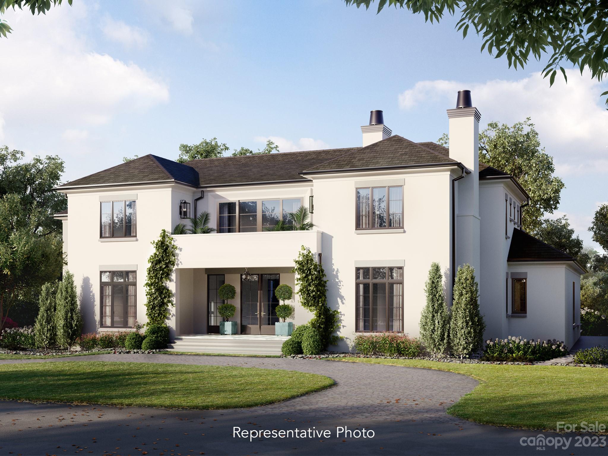 Amazing opportunity for new construction in sought after Myers Park location across from Freedom Park. Custom designed by Frank Smith, this home features 10 foot ceilings on both levels, outdoor living with covered porch, outdoor kitchen and pool and much more.