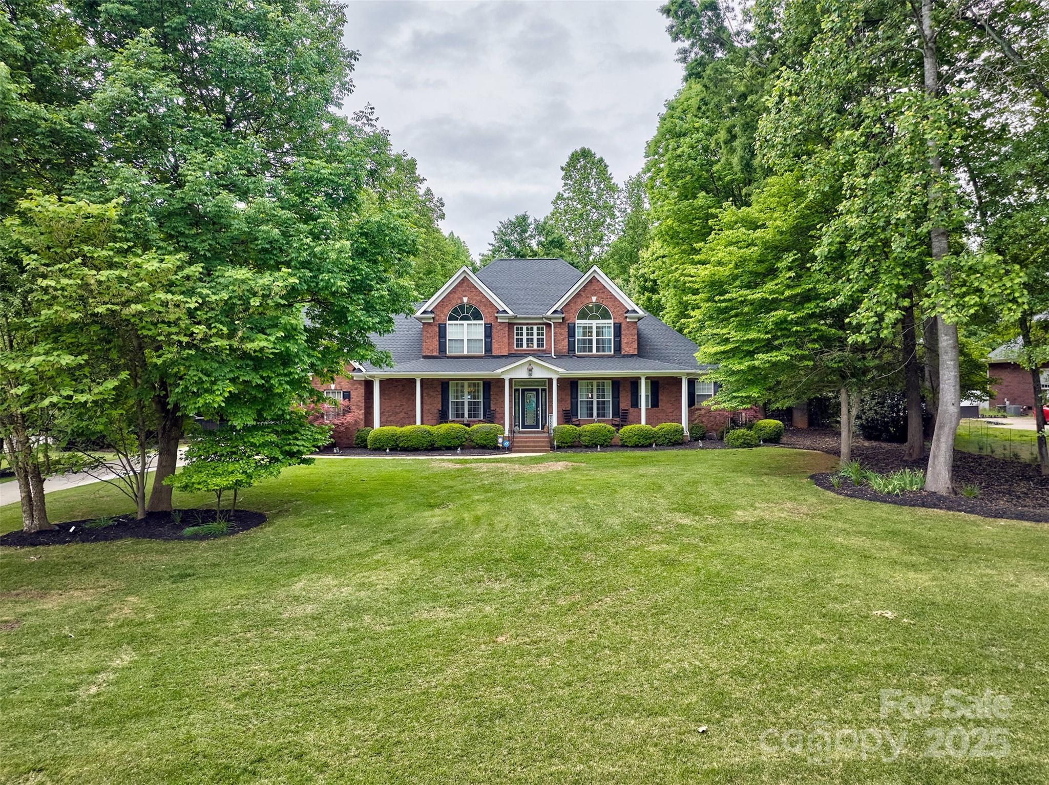 Welcome to all the Lake Wylie living offers!  Large saltwater  ground pool and outdoor living areas, NEW ROOF in September 2024, primary bedroom on the main floor and access to the screened porch, 3 bedrooms and/or bonus upstairs with 2 baths, soaring 2 story great room with windows all the way to the ceiling for amazing natural light, big open kitchen with large eat in area for that big farm table and more windows, formal dining room and office/flex space complete the home. All brick executive home on  1 1/2 acre flat lot with privacy and trees! Shed with covered storage and power also in the backyard. Fenced yard for the dogs! NO HOA! Close to the schools in award winning Clover School District and new high school being built currently.  Close to Charlotte, Rock Hill, York, Gastonia and the airport for commuting. New Harris Teeter being built within 1 mile.  Quiet neighborhood but convenient to everything. Boat launch within 3 miles at new Allison Creek Park or Buster Boyd landing.