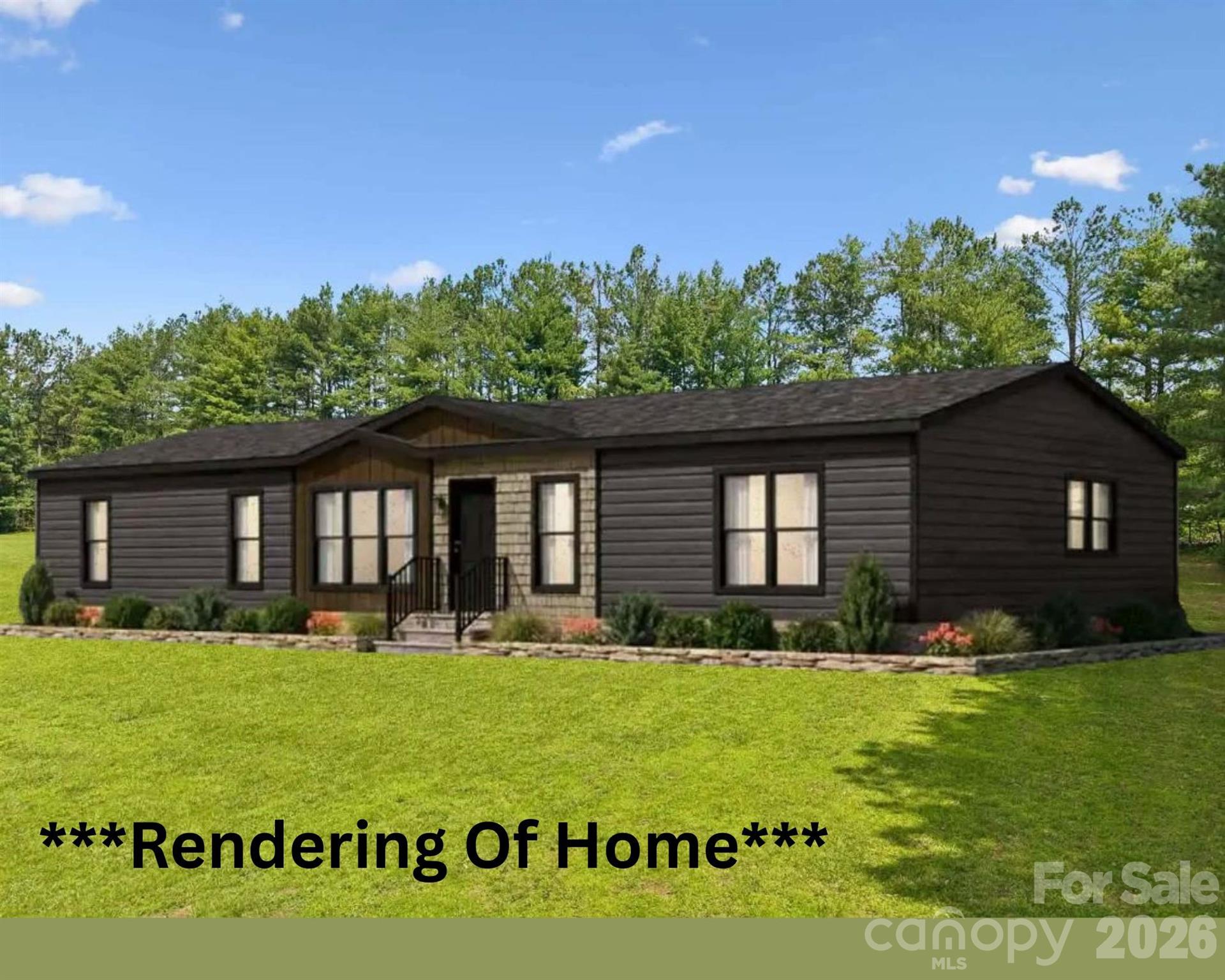 Under Construction - brand new 4 bed 3 bath manufactured home situated on a spacious 1.289-acre homesite. With over 1,700 sq/ft, this thoughtfully designed floor plan features an open-concept living area w/ electric fireplace, large kitchen island, walk in pantry w/ built in storage, stainless steel appliances, & dedicated dining space. The private primary suite includes a spa-inspired bath with soaking tub, shower, dual vanities, & amazing walk-in closet, while 3 additional bedrooms and 2 additional full baths provide plenty of room. Exterior finishes include attractive Spruce-colored siding with black accents, architectural shingles, and a clean modern design. The home will be installed on a permanent foundation and includes front concrete steps w, wrought iron railing, an 8' x 10' rear deck, well, septic, & site improvements. Construction has begun and can't be customized at this time. The neighboring lot is available for customization & is listed on the MLS as well as a proposed build. Additional information regarding construction progress & estimated completion timeline is available as well as a 3D walkthrough of the model home of this plan. Enjoy peaceful country living with convenient access to Lancaster (about a 15-20 min drive to downtown), Indian Land, Rock Hill, and Charlotte with no HOA! Exact colors and finishes differ from the 3-D tour available (this home will have no carpet). Preferred lender offers an FHA downpayment assistance program for qualified buyers - 3% down loan,  2% is covered by the assistance program.