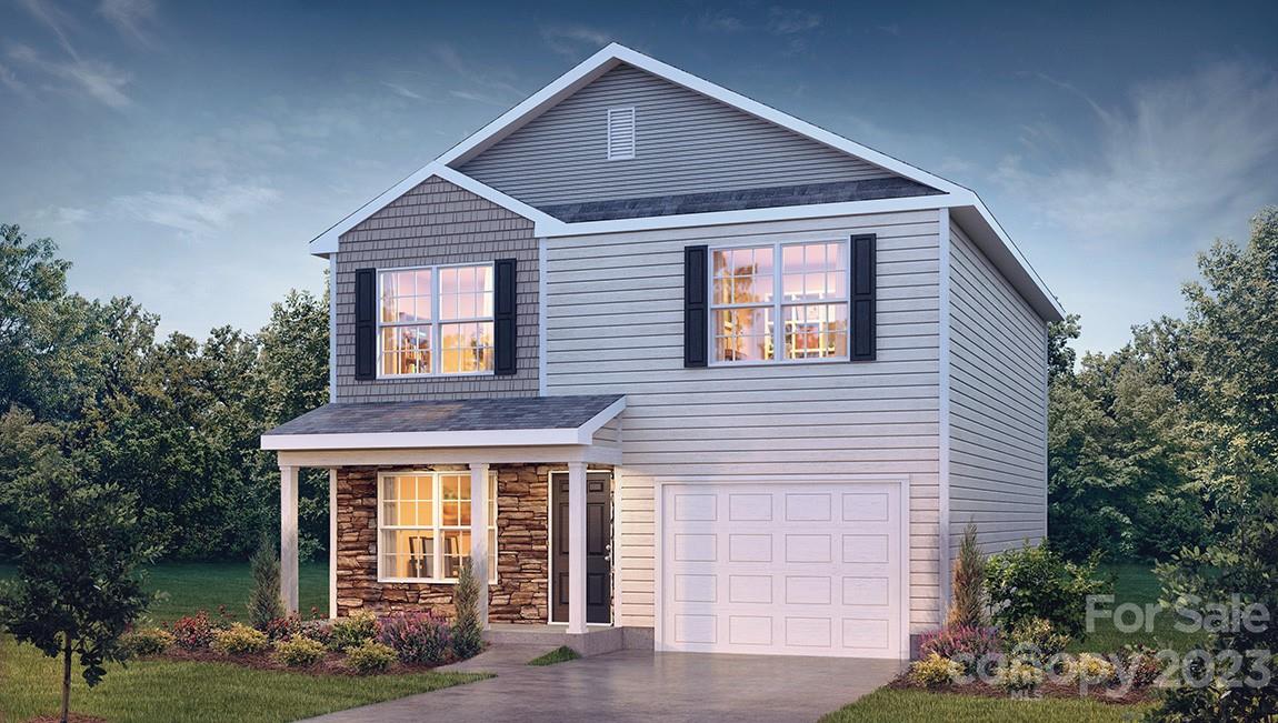 MOVE IN READY!  Looking for plenty of closet space in your brand-new home? The Harrison plan is the one for you with ALL WALK IN CLOSETS in each bdrm! Located in Lily's Place community on homesite 2 on .59 acres, you will love the inviting and eye-catching stone accents on the exterior and the open layout that awaits you inside. Modern kitchen has soft close Cane Sugar cabinetry with granite counter tops and large ISLAND, plus stainless-steel appliances. Davison luxury vinyl flooring also flows on the main level. Staircase is nicely tucked away and leads to the upper-level bedrooms and laundry. The Primary bedroom is large w/ vaulted ceiling is an ideal retreat at the end of the day. 5-foot shower, double sinks / cabinets and linen closet top off this private bathroom, w/ Blanco Matrix quartz counters?