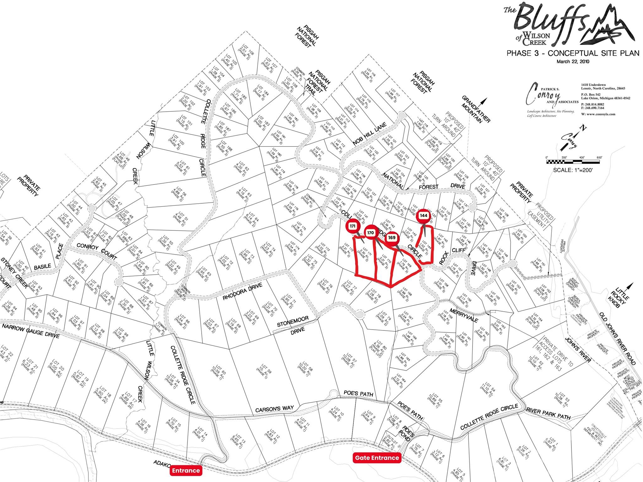 Serious Opportunity - 8.82 acres! One bundled package at a single total price. Four parcels—Yes, FOUR! Lots 144, 169, 170, and 171—offered together for $40K, with a combined total of 8.82 acres. One seller owns lots 144 and 169; another owns lot 171; and both sellers share ownership of lot 170. This joint ownership was established to protect the portion of lot 171 that can be used in the future to install a Septic Tank. See the attached Deed of Easement and the old permit filed with Caldwell County. This represents a vast blank canvas for planning and building in a beautiful foothills community! The Wilson Creek Recreation Area is a key highlight. Wilson Creek, originating from the slopes of Grandfather Mountain, travels for 20 miles and flows through a deep 200-foot gorge to join the Johns River. Everyday conveniences are within 10-12 miles. There is an HOA with annual fees of $400 per lot. These fees safeguard your underground utilities, including high-speed internet. The community is working toward becoming gated, providing the privacy most owners desire for their Home Sweet Home! See MLS# 4363019 for the additional parcels included with this sale.