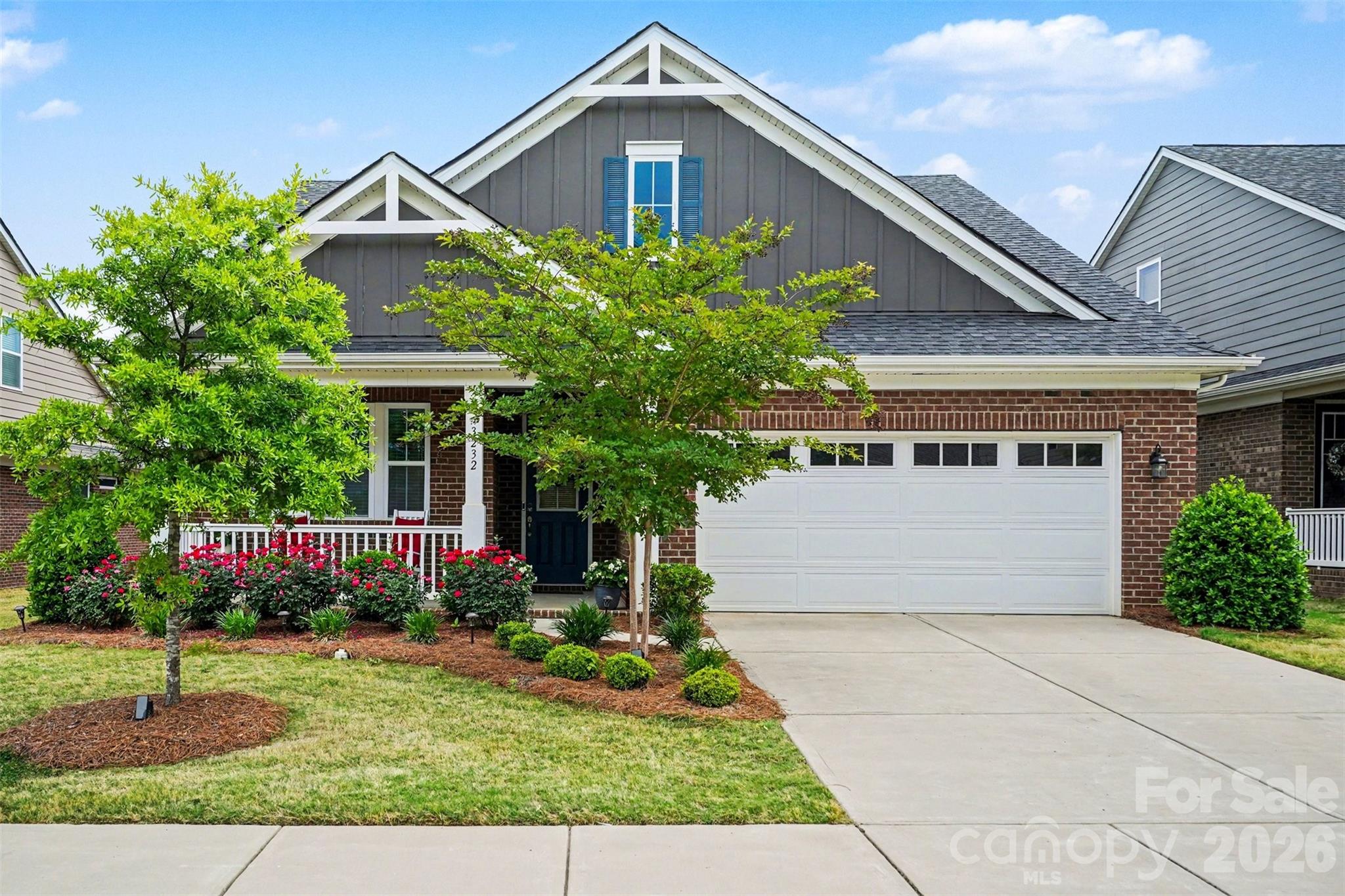 Welcome to refined, low maintenance living in the highly sought after Sonata at Mint Hill. This beautifully maintained 4 sided brick ranch offers a thoughtfully designed layout with the perfect balance of comfort, flexibility, and everyday functionality all just minutes from I 485, Veterans Memorial Park, and the shops and dining of Mint Hill.
Step inside to an inviting open concept floor plan filled with natural light, where the main living area flows seamlessly into the dining space and chef’s kitchen ideal for both daily living and entertaining. The dining area serves as a perfect breakfast or gathering space and connects beautifully to the main living areas. The kitchen is a true focal point, featuring a large center island with seating, Quartz countertops, stainless steel appliances, custom cabinetry, a tile backsplash, and a spacious walk in pantry.
The main level primary suite offers a private retreat with a well appointed ensuite bath, dual vanity, zero entry shower, and a generous walk in closet with direct access to the laundry room an intentional design detail that enhances convenience. A secondary bedroom on the main level features its own private ensuite bathroom, offering comfort and privacy for guests. A separate powder room is also located on the first floor for added convenience. An additional flex room provides the perfect space for a home office, study, or creative space.
Upstairs, you will find an expansive bonus loft area along with an additional bedroom and full bath ideal for extended stays, hobbies, or a private retreat.
Outdoor living is just as inviting, with a screened porch that offers the perfect setting for morning coffee, evening unwinding, or hosting guests throughout the year.
Additional highlights include durable LVP flooring, a neutral palette, ample storage, and a spacious two car garage.
Residents of Sonata at Mint Hill enjoy a lifestyle centered community with lawn maintenance included and amenities such as a clubhouse, pool, pickleball courts, and walking sidewalks offering ease, connection, and convenience.
This home truly delivers the ideal blend of thoughtful design, flexible living, and prime location.
