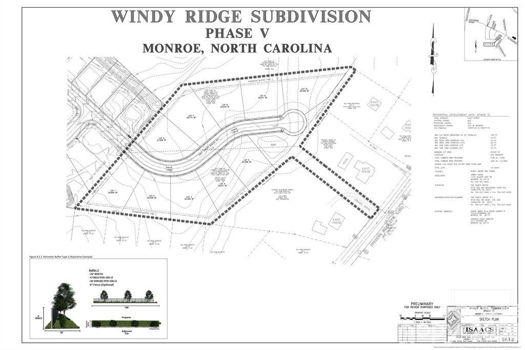 Property adjoins 3.3 acres (MLS 4393046) and is available for a combined price of $335,000. While the seller prefers to sell both parcels together, separate sales are possible. This is ideal for a private estate or a small residential development. A concept plan prepared by an engineering firm illustrates the potential for 10 home lots on the combined properties. Homes in Windy Ridge are currently selling in the $400,000s. Water and sewer are available at the Stevens Rd frontage; buyers should verify connection requirements and costs with the city. Access is available via Stevens Rd, with alternate access on Spring Breeze Way when the parcels are combined.