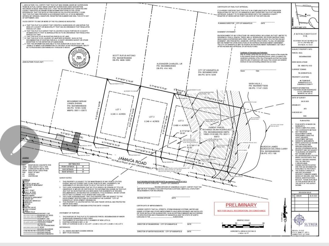 Looking for a solid piece of land to build? This cleared lot is just 2.5 miles from I-85 and Copperfield Blvd, making it super convenient to shopping, schools, and churches. It’s ready for development with a preliminary subdivision survey already done, so you can build up to three homes.

City water and sewer are available (tap fee required),
