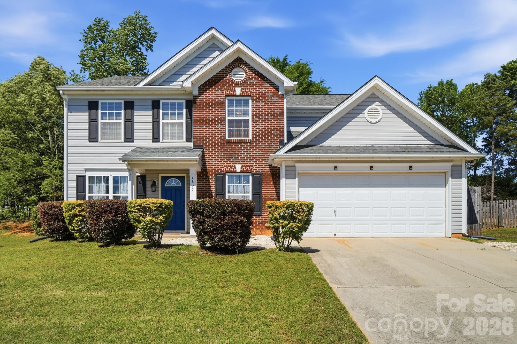 Welcome to this spacious and versatile 5-bedroom, 2.5-bath home in Rock Hill! The main level features a convenient guest bedroom, half bath, and a dedicated office. The open-concept floor plan offers great livability with a kitchen island, breakfast area, and separate dining room. Enjoy updated LVP flooring (2022) throughout the main level and upgraded granite countertops in the kitchen, along with abundant storage space throughout the home. Upstairs, the spacious primary bedroom features French doors leading to the primary bathroom, complete with dual sinks, a separate shower and tub, and a walk-in closet. Three additional bedrooms and a full bath provide plenty of space for everyone. Situated on a large lot, the fully fenced backyard offers privacy and peaceful wooded views - perfect for relaxing, entertaining, or play. Major updates include a lower HVAC system less than a year old, and a new roof installed in 2022. Located in a community with a low HOA, residents enjoy access to neighborhood amenities including a pool, clubhouse, and playground. Conveniently located near Rock Hill's shopping and dining, as well as the charm and energy of Old Town. With quick access to I-77 and an easy commute to Charlotte, this home is ideal for a variety of needs and lifestyles.
