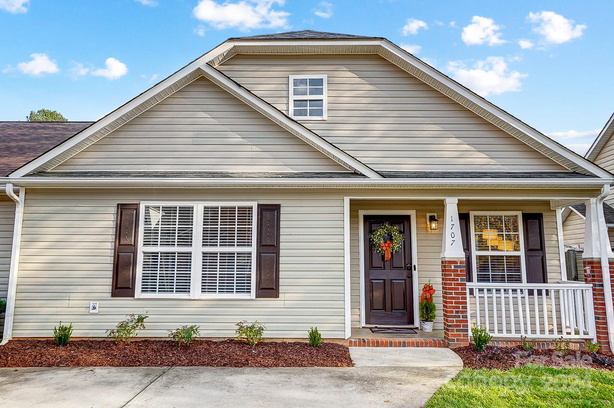 Rare find! Completely updated townhome in the Herlong Ridge neighborhood of Rock Hill. Minutes from shopping, restaurants, medical facilities & 77. Large great room, kitchen & primary BR have vaulted ceilings. Virtually everything was updated by current owner (seller) after closing including new paint throughout, new slate tile in Baths, new water resistant LVP flooring, painted kitchen cabinets, new hardware, new stainless farm sink w/matte black faucet, new ss dishwasher, range & microwave, new garbage disposal, new granite counters, new blinds, new matte black light fixtures & fans, new black door knobs, new plumbing fixtures, new toilets & new bath vanities. No carpet. Exterior doors & shutters just painted. Sod just installed in front yard, aerated & seeded side & rear yard. New plants in front beds. New Roof is being scheduled & installed prior to closing. Plumbing was re-piped by prior owner. HVAC & Water Heater (2018) were just serviced with no issues. Move in ready! Must see!