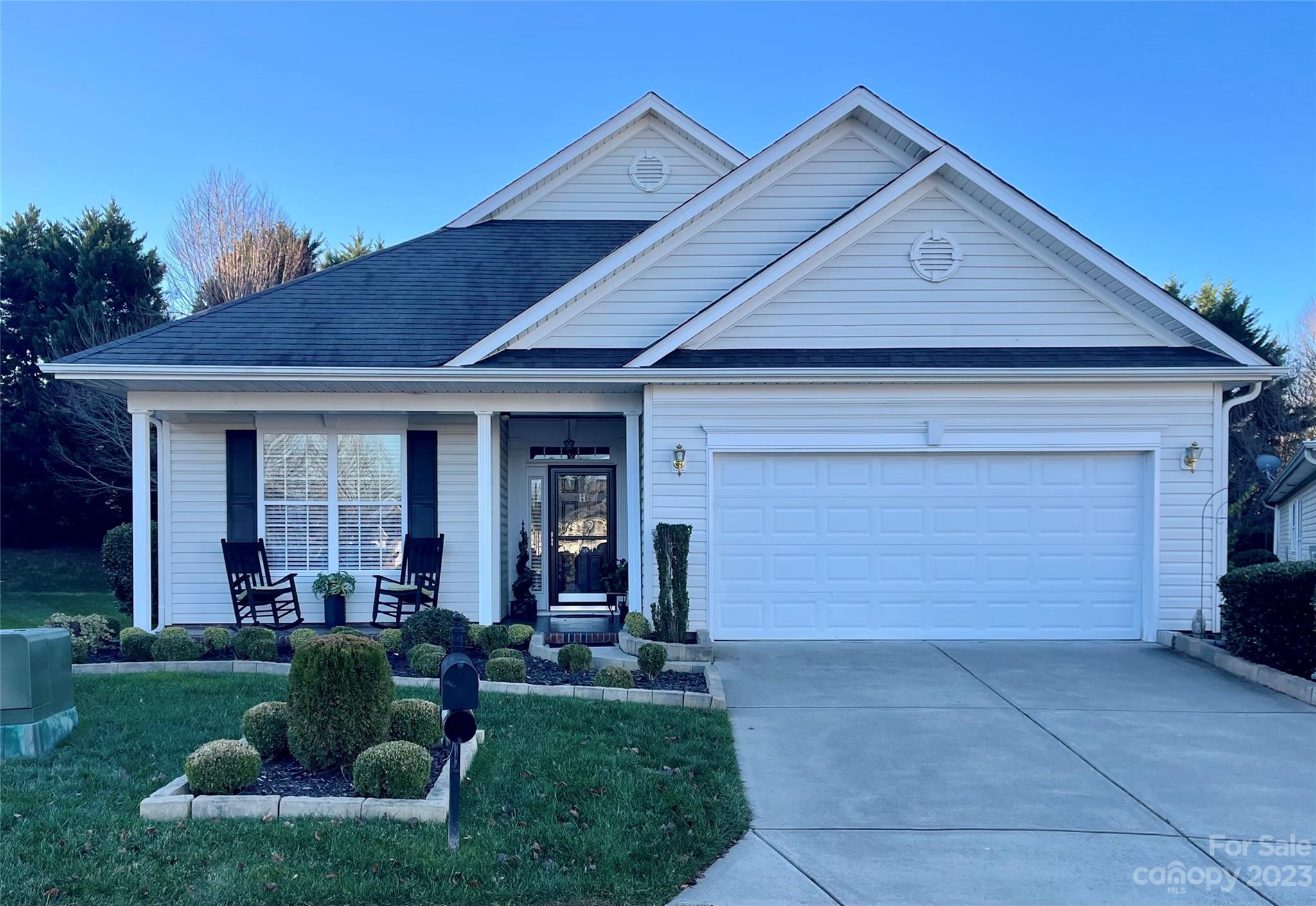 Convenience, comfort, and a carefree active lifestyle await you at this well-maintained one-owner home. Located in Four Seasons at Gold Hill, a 55+ Active Adult Community, spend your days on your sun porch that backs to a wooded area. Inside entertain in a bright, spacious & airy formal living room/dining area.  Watch TV in front of the family room fireplace or chat with friends while cooking as they sit at the breakfast bar. The community offers services to encourage an easy and active lifestyle including lawn maintenance, seasonal start-up and shut-down of irrigation systems, regular trash pick-up, and maintenance of common areas. Amenities include a swimming pool & spa, fitness center, clubhouse, pickle ball, tennis, bocce and shuffleboard courts, arts & crafts studio, clubs, activities, events, and walkable, lighted sidewalks & community water features. Located within minutes to grocery, restaurants, medical facilities, public golf courses, marina, trails, greenways & I-77.