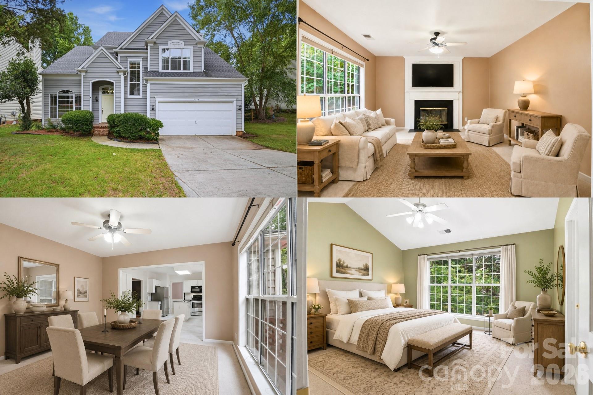 This inviting 3-bedroom, 2.5-bath home in Highland Creek offers comfort, convenience, and the lifestyle buyers love in one of the area’s most sought-after golf course communities. With a new roof installed in 2023, the home provides added peace of mind along with a warm, functional layout designed for everyday living. Inside, the open flow between the kitchen, dining area, and family room makes gathering and entertaining feel effortless. Granite countertops, stainless steel appliances, a spacious island, and a cozy fireplace create a welcoming setting for everything from casual weeknights to special celebrations. Upstairs, the spacious primary suite features vaulted ceilings, a garden tub, and a separate shower, while the secondary bedrooms offer flexibility for guests, work, hobbies, or family. One secondary bedroom also provides access to a walk-in attic, adding convenient and practical storage. Beyond the home, enjoy all that Highland Creek has to offer, from golf, parks, trails, and community amenities to nearby shopping, dining, and local favorites like Highland Beer Garden. With highly regarded schools, a vibrant neighborhood atmosphere, and easy access to major commuter routes, this home brings together space, updates, and an everyday lifestyle buyers will appreciate.