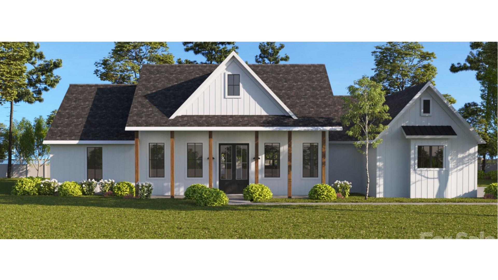 Discover elevated modern farmhouse living in this beautifully designed proposed new construction home, thoughtfully crafted with stylish finishes, open-concept living, and customizable options to fit your lifestyle. With soaring ceilings, clean architectural lines, and carefully selected details throughout, this to-be-built home blends timeless charm with modern functionality.

The stunning kitchen is designed to be the heart of the home, featuring quartz countertops, a large island, soft-close cabinetry, recessed lighting, a stainless steel sink with pullout spray faucet, and a spacious walk-in pantry. Luxury plank flooring and oversized baseboards add warmth and sophistication throughout the main living areas.

The spacious primary suite offers a relaxing retreat with a dramatic double-step tray ceiling and a beautifully designed bath complete with comfort-height cabinetry, quartz vanity tops, and a large tiled walk-in shower. Additional features include ventilated closet shelving, smart home technology with an IQ deadbolt lock, Alarm.com video doorbell camera, and smart thermostat for modern convenience and peace of mind.

Designed with flexibility in mind, buyers will have the opportunity to select certain finishes and options, including an optional fireplace, allowing you to personalize the home to your style and needs.

This is a rare opportunity to build a thoughtfully designed home with high-end finishes, modern comfort, and timeless farmhouse appeal.

Proposed new construction. Pricing reflects the current floor plan and specifications and is subject to change based on buyer selections, upgrades, design modifications, and construction costs.