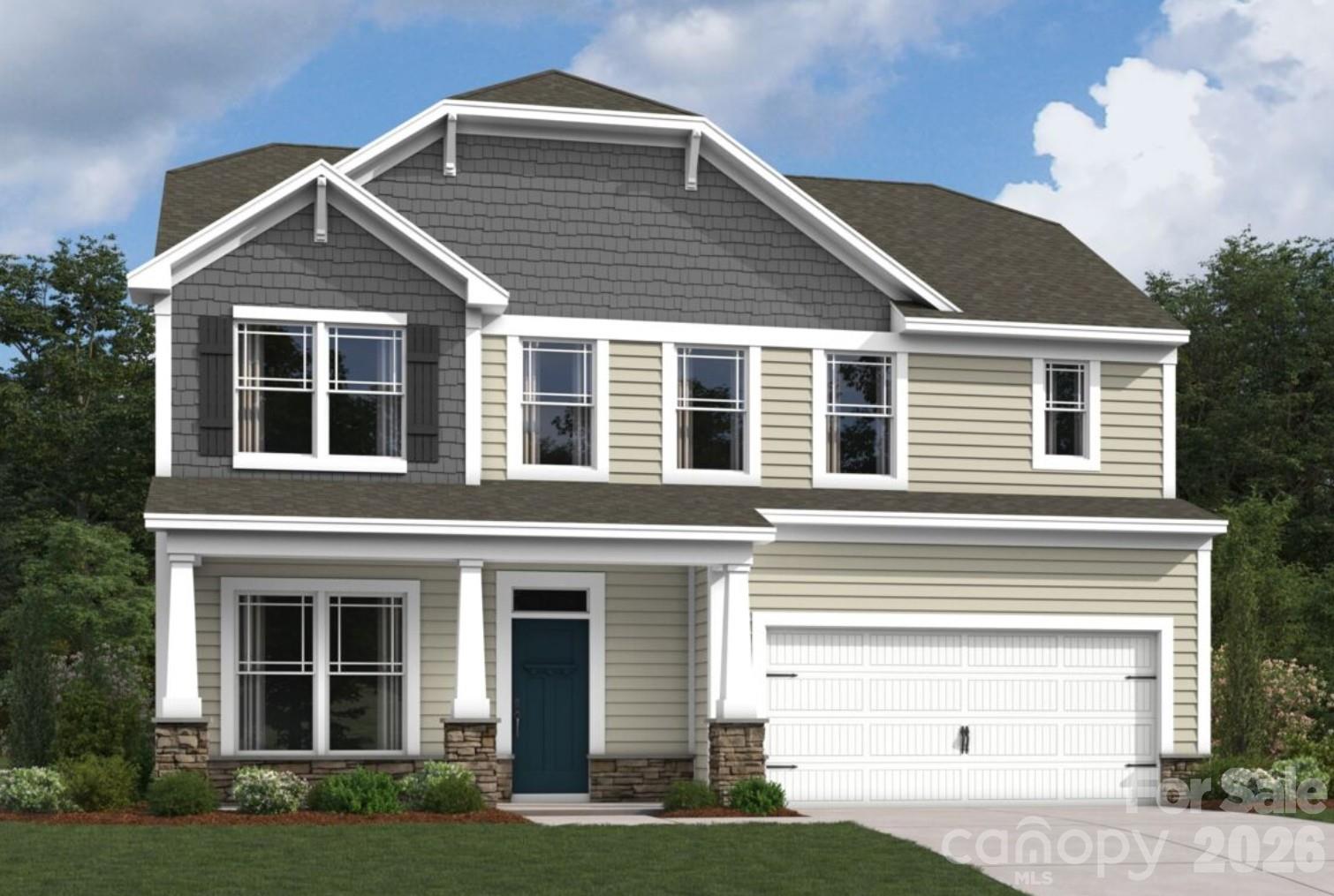 Welcome to the Findlay! Walking in from the front covered porch you will enter a warm and inviting foyer. Just off to the side is a flex space that would be perfect for a home office, hobby area or dining space. Continuing on, the home opens up to the kitchen, breakfast area & family room. You'll notice the common areas of the level have been finished with easily maintainable EVP flooring and the windows throughout the home have been accented with 2" faux wood blinds. The kitchen is equipped with stainless steel appliances, a side-by-side refrigerator, an island, walk-in pantry & quartz counter tops. The family room is spacious and allows for plenty of furniture. Through the sliding glass doors is an extended patio, ideal for entertaining or enjoying a morning coffee. Upstairs you'll find three secondary bedrooms and a shared secondary bathroom with a dual vanity. The laundry room has been conveniently positioned for easy access and is equipped with a full size washer and dryer. Walking into the Owner's suite you will find that relaxation will come easy. With natural lighting flooding the room and enough space to fit a king size bed, it may be difficult to leave. The en-suite features a tiled shower, dual vanity and private toilet area to provide privacy and space for everyone to get ready in the mornings. Finally, the walk-in closet is large enough that it is sure to fit any size wardrobe. Welcome to your new home!