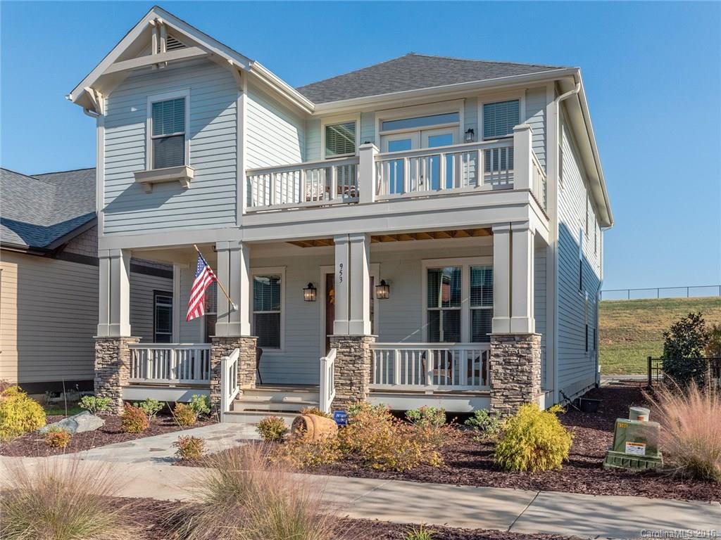 Fabulous home in award-winning neighborhood! Double front porches. Gourmet kitchen w/ upgraded cabinets, SS appliances, cabinet pull-outs, double oven, tons of space, large island. Site finished hardwoods. 8' interior doors & 10' ceilings on main. Master Suite features balcony, trey ceiling, double vanity w/ granite, walk-in tiled shower & garden tub. Back porch & patio are great for entertaining with gas grill hook up. Check out the MAN CAVE above the garage w/ full kitchen, bath & laundry!