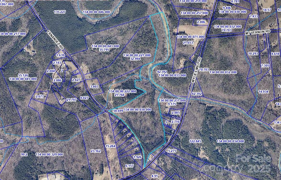 +/- 58.69 Acres On the parcel are a variety of mature trees and a majority of it is wooded. At the rear of the property, the property line follows Fishing Creek. No perc test available.