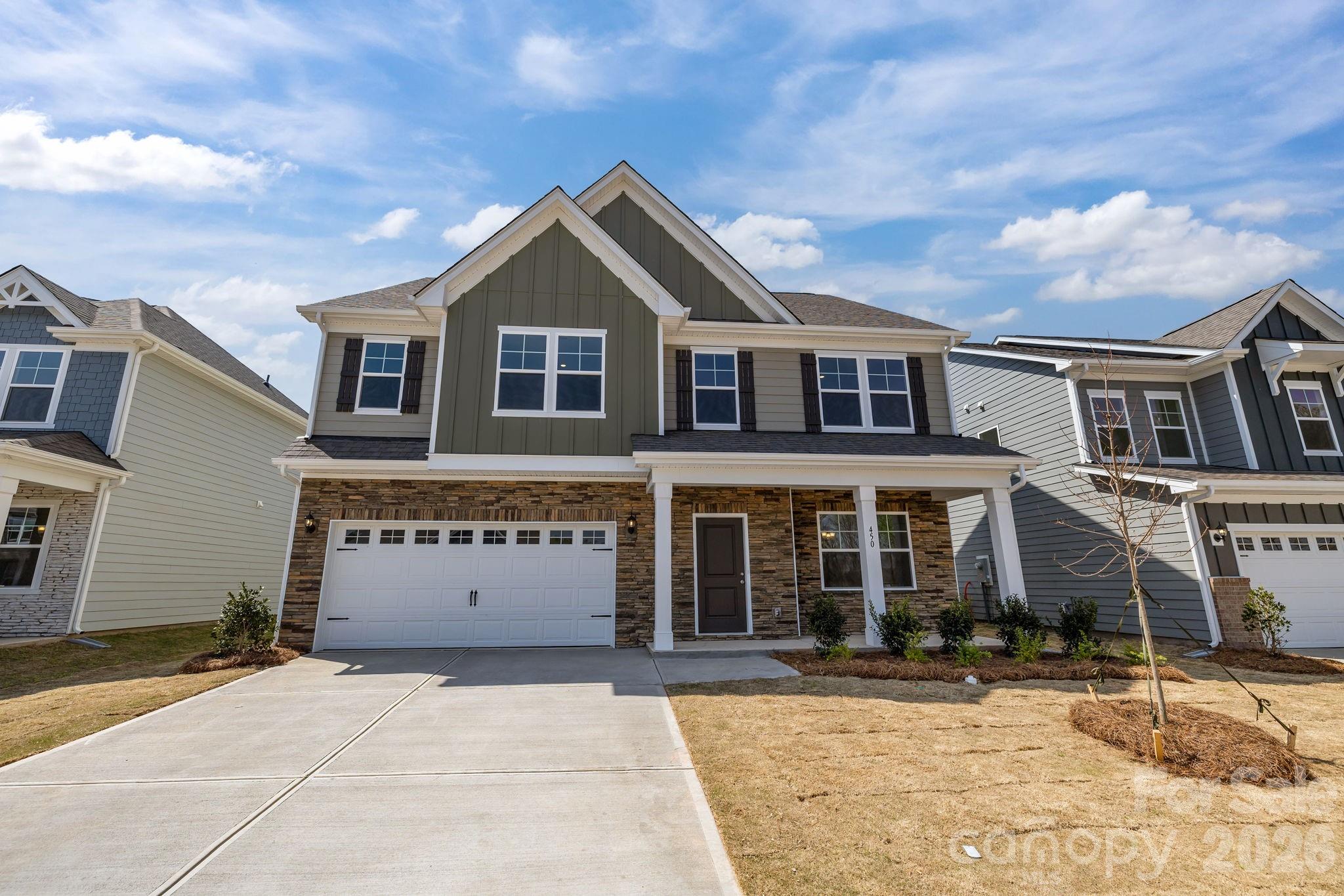 Welcome Home! Built by the 2025 National Builder of the Year, the Morganton is a stunning 4-bedroom, 2.5-bath residence offering 2,578 square feet of modern living.  The Morganton welcomes you with a soaring two-story foyer and a formal dining area. The open-concept living space is perfect for gathering and entertaining. The kitchen is both beautiful and functional, featuring quartz countertops, a gas range, plenty of cabinetry for storage & a large island great for casual dining.  There is a first floor flex room that makes a perfect office!  Upstairs, you’ll find three spacious secondary bedrooms and a large hall bath. The luxurious primary suite offers a tray ceiling, double vanities with quartz countertops and an expansive walk-in closet. A versatile loft and conveniently located laundry room complete the second floor.  With easy access to downtown York as well as the nearby towns of Rock Hill, Lake Wylie, Clover, Fort Mill, and South Charlotte, you can enjoy the tranquility of nature while staying connected to town amenities. Find your perfect blend of nature, convenience, and community at McFarland Estates.