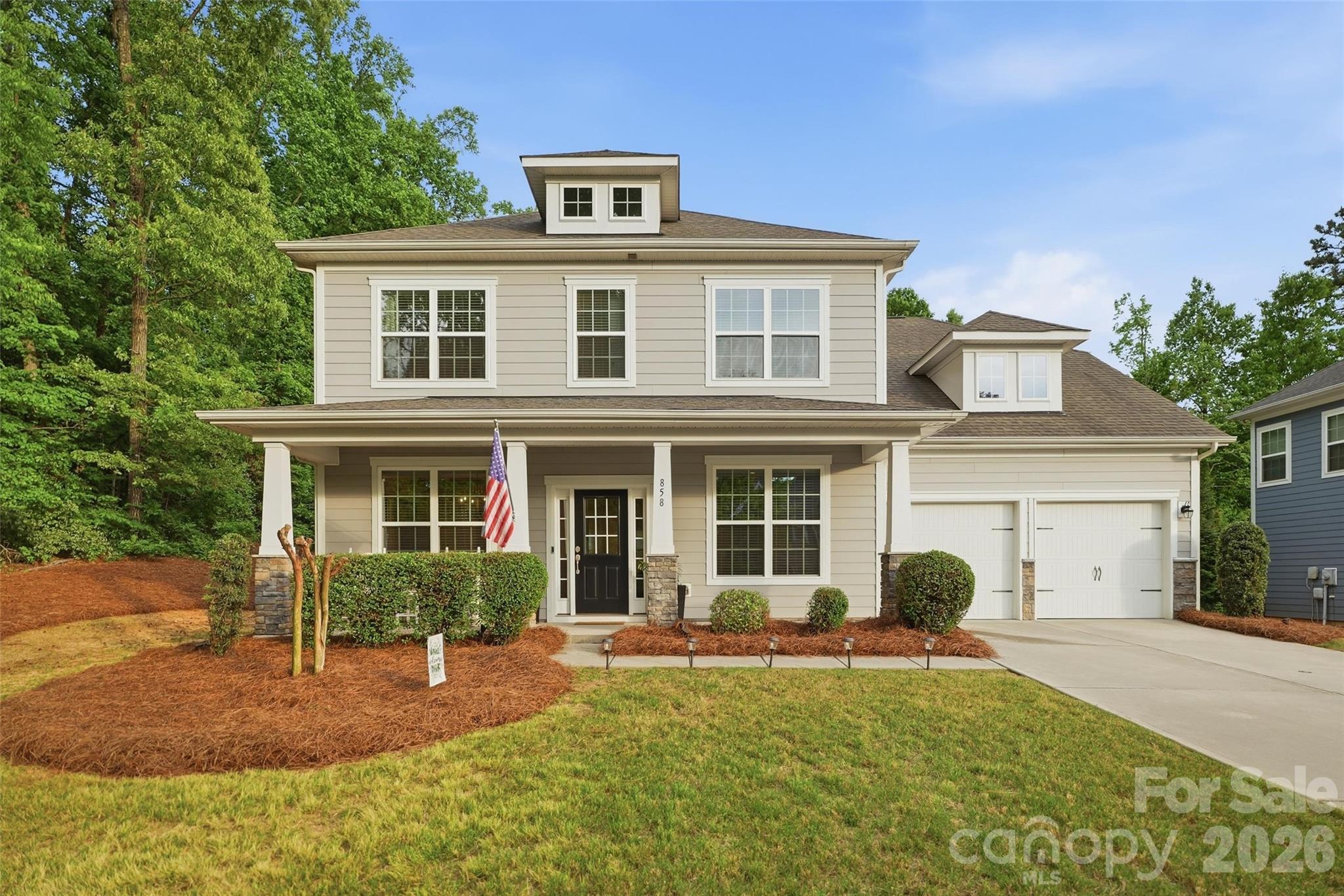 This is the one you will compare all others too and be thinking about long after the showing ends! Welcome to this stunning 6BR/5.5BA home that shows like a model, space, style, and functionality throughout. Main level features a large guest bedroom with ensuite, private office with French doors, formal dining room, and a bright laundry room with folding area. Chef’s kitchen includes double ovens, gas cooktop, stainless steel appliances, and a large island—perfect for entertaining. Upstairs, a versatile split staircase leads to an expansive bonus room—ideal for a media room, game room, or additional bedroom—along with a private primary suite and spacious secondary bedrooms. The beautifully designed backyard features a paver patio and built-in grill. All of this is nestled at the end of a cul-de-sac with mature trees and an abundance of privacy. Neighborhood amenities include a pool, fitness center, and playground—just minutes from shopping and dining. The neighborhood sponsors many community events throughout the year as well as Farmers Market in the summer.