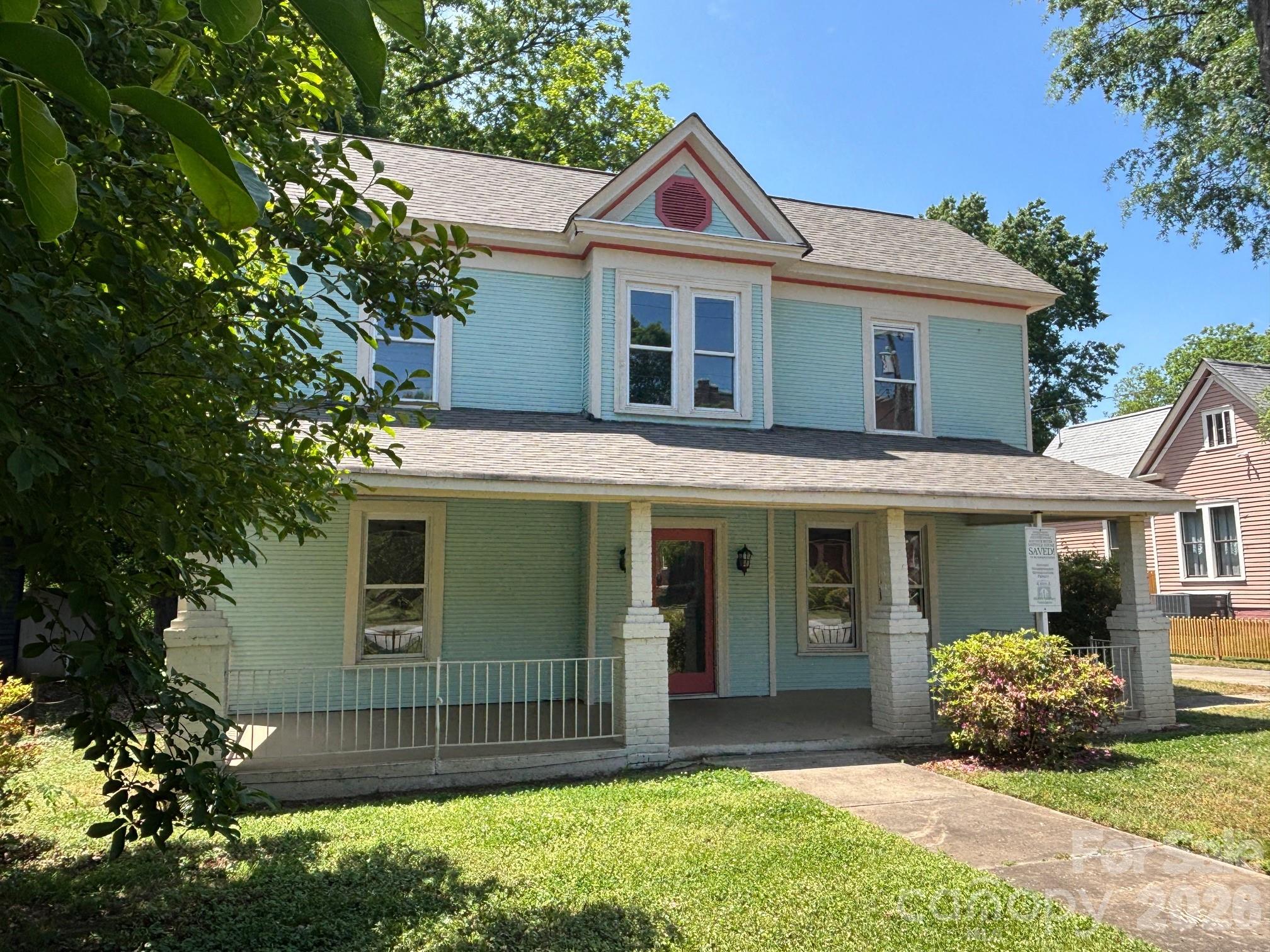 The 1907 Fisher-Tutterow House is the perfect project for a historic home lover! The home features 4 fireplaces, 10' ceilings, hardwood floors, and double-dutch wood siding. Currently owned by Historic Salisbury Foundation, a 2024 stabilization included wood-siding restoration, new roof, exterior paint, foundation repairs, and more. As a part of the North Long-Park Avenue National Historic District, this property is eligible for State Historic Preservation Tax Credits, which enables the new owner to recoup 15%+ of renovation costs. Easy walk to historic and thriving downtown Salisbury NC, you'll find breweries, coffee shops & bakeries, fabulous restaurants ranging from taquerias to fine dining, and shopping! Extensive renovation is required, including HVAC, electrical, plumbing, flooring, kitchen & bath. 2132 sq. ft (no HVAC). Home protected by Historic Salisbury Foundation's covenants.