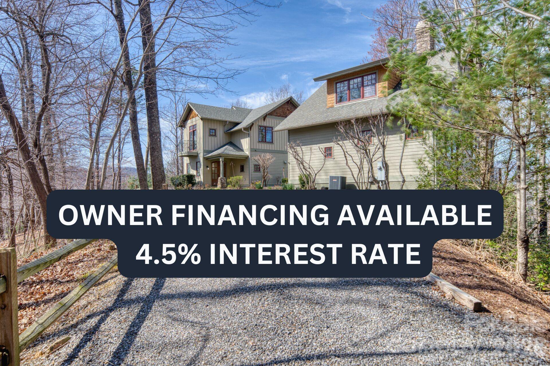 OWNER FINANCING AVAILABLE AT A HIGHLY ATTRACTIVE 4.5% INTEREST RATE.
SELLER OPEN TO REVIEWING ALL OFFERS

Experience exceptional privacy, breathtaking long-range Blue Ridge Mountain views, and over 10 private acres in the gated Creston community. Spanning three parcels, this architect-designed mountain retreat offers the perfect combination of seclusion, self-sufficiency, and modern convenience.

Designed for flexibility and independence, the property features a whole-home generator, high-speed internet, and a separate guest cottage ideal for a home office, remote-work headquarters, creative studio, or private guest accommodations.

The 3,000+ square foot main residence showcases expansive windows that capture stunning mountain vistas, an open-concept floor plan, coffered ceilings, a stone fireplace, and a gourmet kitchen featuring granite countertops, a JennAir gas range, commercial hood, large center island, and walk-in pantry. Thoughtful design throughout creates a seamless connection between indoor living and the surrounding natural beauty.

The detached three-bedroom guest cottage offers tremendous versatility for visiting family and friends, multi-generational living, a dedicated workspace, or additional guest accommodations.

Located just 7 miles from Black Mountain and approximately 25 miles from Asheville, you'll enjoy peaceful mountain living without sacrificing access to dining, shopping, and entertainment. Creston residents also enjoy hiking trails, waterfalls, paved roads, a mountaintop fitness center, and more than half of the community preserved as conservation land.

For buyers seeking privacy, acreage, mountain views, remote-work capability, and owner financing, this is a rare opportunity to own one of Western North Carolina's most distinctive mountain retreats.

Owner Financing / Seller Financing Available.