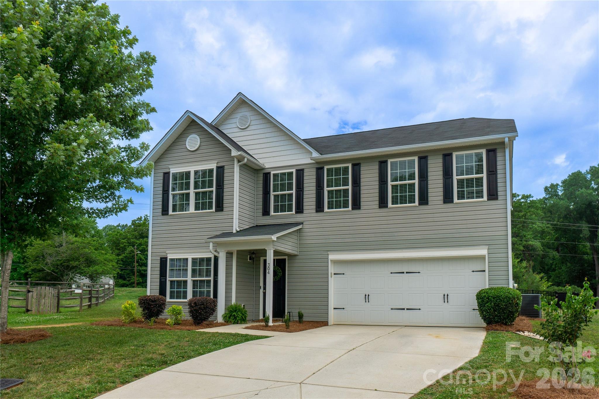 Modern living in an established community with unique small-town charm. Newer 4 Bedroom transitional design with open concept living spaces. The bright updated kitchen features white quartz counters, subway tile backsplash, a large island, walk-in pantry and flows seamlessly into the breakfast area, living room with custom wall finish and dining room- an ideal layout for everyday living and entertaining. Main floor also includes a dedicated office and stylish half-bath for added convenience. Upstairs greets you with an open loft for flexible living space, updated secondary bath and 4 bedrooms. Expansive primary suite with vaulted ceiling offers a relaxing retreat with an en-suite bath, garden tub, separate shower, dual vanity, and walk-in closet. Secondary bedrooms with custom wainscoting and walk-in closets. All situated on a large .34 acre cul-de-sac lot with fenced backyard for outdoor enjoyment and an added bonus of wooded community common space & playground nearby.  Convenient to all China Grove has to offer- local brewery, farmers market, restaurants, parks, schools and seasonal festivals.  Includes 13-month home warranty and appliances can remain to make this home move-in ready! Sellers can accommodate a quick close.