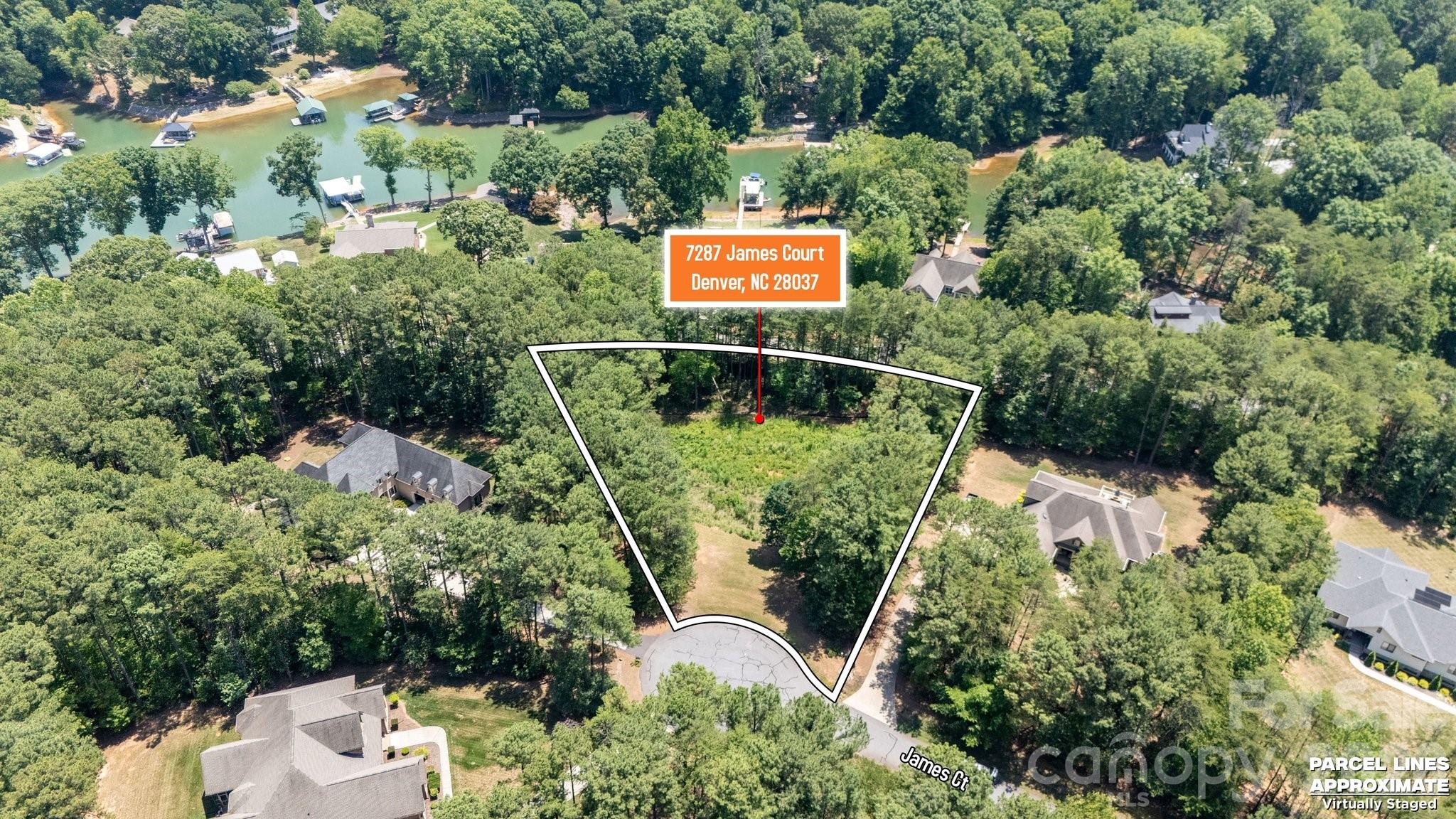 Prime Build-Ready Lot in Gated Pebble Bay! 7287 James Court is a beautiful 1.3-acre vacant lot in the exclusive, gated Pebble Bay community on the western shores of Lake Norman. This flat, cleared homesite offers an easy, level build with minimal site preparation making it perfect for your dream custom home. Pebble Bay amenities include a private boat launch, day use docks, and boat storage making it ideal for boating, fishing, and lakeside living on beautiful Lake Norman. Pebble Bay is a peaceful, low-density neighborhood with larger lots, protected open spaces, and a true sense of privacy and community.
Location Highlights:Just minutes from Lake Norman’s world-class recreation.
~25–30 minutes to Birkdale Village for upscale shopping, dining, and entertainment.
Quick access to everyday conveniences: grocery stores (Harris Teeter, Publix, Walmart), local restaurants, and more in Denver and nearby Cornelius/Huntersville.
Approximately 30–45 minutes to Uptown Charlotte and Charlotte Douglas International Airport
Don’t miss your opportunity to own in one of Denver’s most desirable gated communities!
