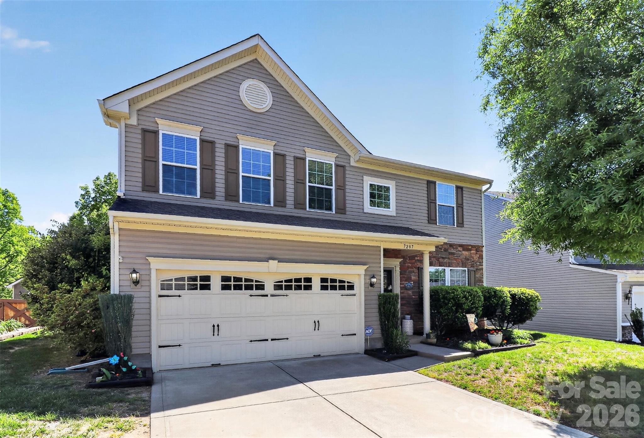 Welcome home to this beautifully maintained 2-story residence, built in 2013 and nestled on a quiet street with serene wooded views! Offering 4 spacious bedrooms and 2.5 bathrooms, this home combines comfort, style, and functionality.

Step inside to find an inviting open floor plan with durable vinyl plank flooring throughout the main level, accented by elegant crown molding. The bright and airy living spaces flow seamlessly into the kitchen, featuring granite countertops, ample cabinetry, and plenty of room for entertaining.

Upstairs, the spacious primary suite is a true retreat, complete with a walk-in closet and a private ensuite bathroom boasting a soaking tub and separate stand-up shower. Three additional bedrooms provide flexibility for guests, a home office, or hobbies.

Enjoy outdoor living at its best with a covered backyard patio, complete with overhead lighting, overlooking a peaceful, wooded backdrop. The backyard is perfect for relaxing or entertaining, featuring a cozy fire pit, a pond, and a shed with electricity—ideal for a workshop or additional storage.

Additional highlights include a brand new HVAC system and a 2-car attached garage with a low-maintenance epoxy floor.

Located in a vibrant community offering resort-style amenities including a pool, clubhouse, fitness center, and walking trails. Plus, elementary and middle schools are conveniently located within the neighborhood.

This home truly has it all—privacy, modern updates, and fantastic community features. Don’t miss your opportunity to make it yours!