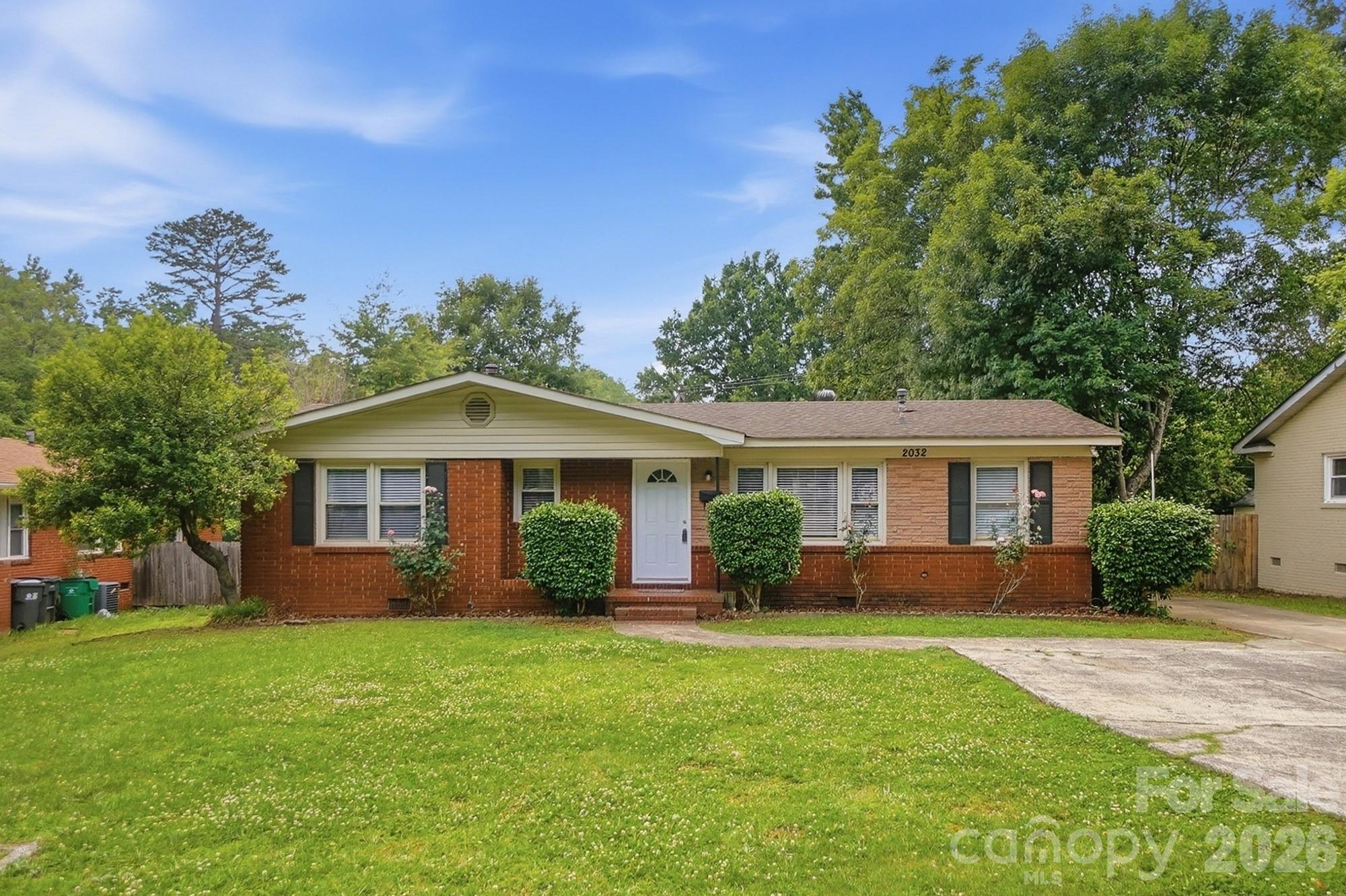Charming brick ranch in the heart of Charlotte!

Welcome to 2032 Eastway Dr, a beautifully updated 3-bedroom, 1-bath home situated on a spacious lot in the established Markham Village neighborhood. This move-in ready home features fresh interior paint, new flooring throughout, an updated bathroom, and a spacious enclosed porch perfect for relaxing, entertaining, or enjoying additional flexible living space year-round.The functional layout is filled with natural light and timeless character. Enjoy the large backyard with plenty of room for gardening, pets, or creating your own outdoor retreat. 

Conveniently located just minutes from Plaza Midwood, NoDa, Uptown Charlotte, shopping, dining, and major highways. Whether you’re a first-time homebuyer or investor, this property offers a fantastic opportunity in a rapidly growing area.