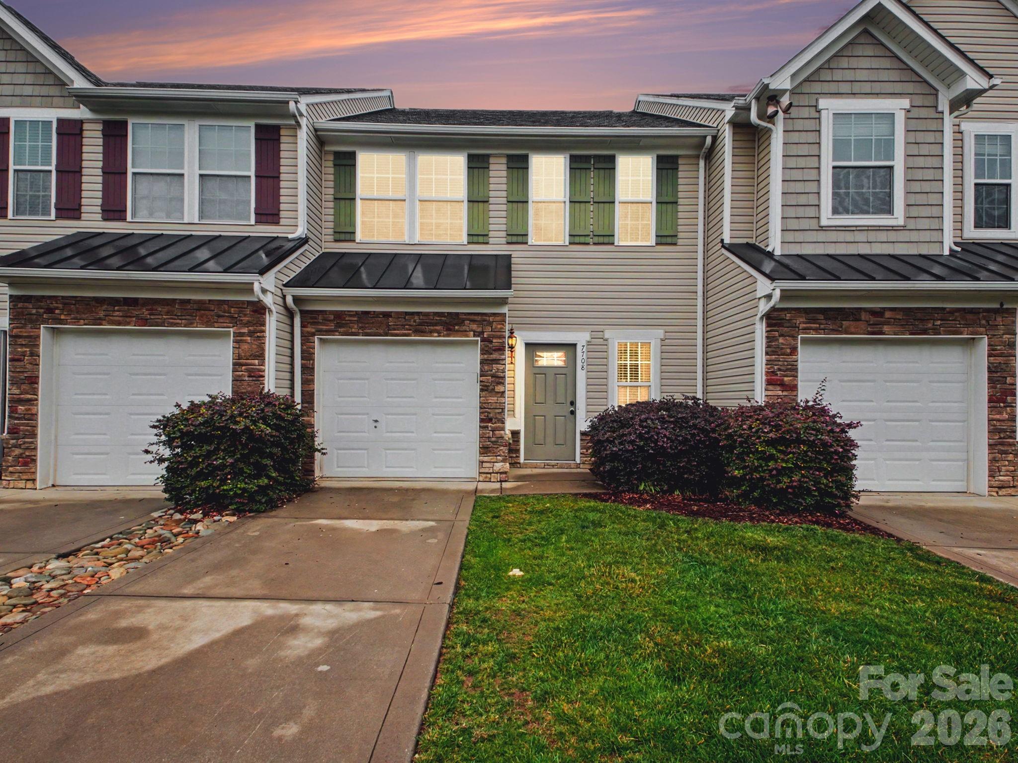 *This property qualifies for 100% financing with no PMI and $10,000 in lender assistance for the following:  Closing costs, rate buy-down, and loan amount reduction.* Beautifully updated 3-bedroom, 2.5-bath townhome in the desirable Stonegrove gated community of Charlotte offering approximately 1,500 square feet of comfortable living space. This move-in-ready home features fresh interior paint, brand-new carpet, modern finishes, and an open-concept floor plan designed for today's lifestyle. The spacious living and dining areas flow seamlessly into the upgraded kitchen, creating the perfect space for everyday living, entertaining, or working from home.

The kitchen is a standout feature with 42-inch cabinets providing abundant storage, granite countertops, a stylish tile backsplash, stainless steel appliances, and generous prep space. Durable flooring and contemporary finishes add both functionality and style throughout the main living areas.

Upstairs, the primary suite offers a private retreat with ample closet space and an en-suite bath, while two additional bedrooms provide flexibility for guests, a home office, hobby space, or other needs. New carpet throughout the upper level creates a fresh and inviting feel.

Step outside to enjoy the fenced backyard and private outdoor living area, ideal for relaxing, gardening, outdoor dining, or enjoying time outdoors. The low-maintenance exterior allows more time to enjoy nearby amenities and everything the area has to offer.

Located in the highly sought-after Steele Creek area, this home provides convenient access to shopping, dining, entertainment, major highways, employment centers, and everyday conveniences. Residents can enjoy proximity to parks, recreation, and neighborhood amenities while maintaining easy access to Uptown Charlotte, Charlotte Douglas International Airport, and surrounding destinations.

Additional highlights include HVAC in 2025, attached garage parking, modern fixtures, ample storage, updated finishes, and a well-maintained interior. Whether you're looking for a primary residence or an investment opportunity, this beautifully updated Charlotte townhome combines location, comfort, and value.