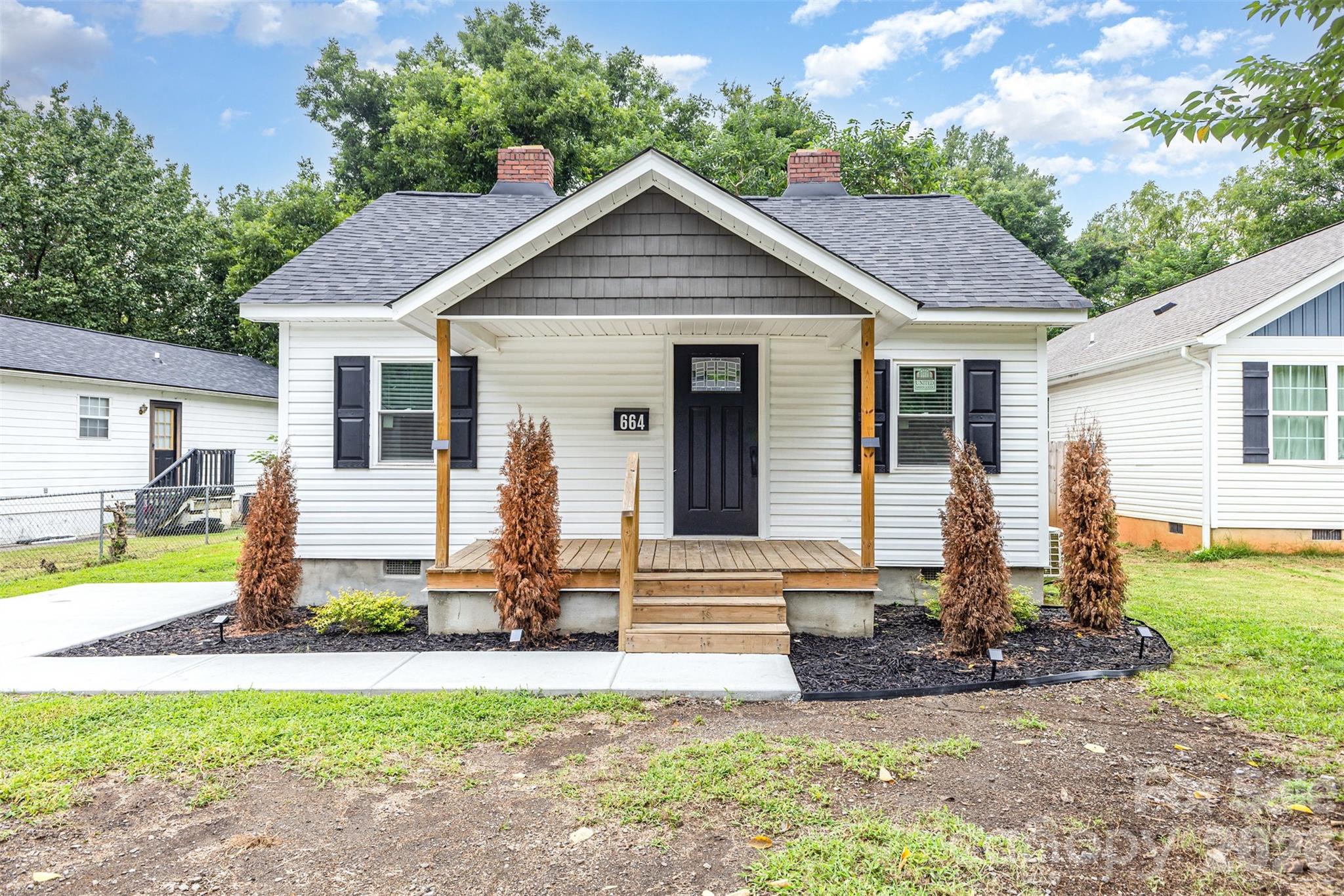 Move-in-ready ranch minutes from downtown Rock Hill, featuring a private, wooded lot and a peaceful backyard setting. Inside, you’ll find a functional layout with LVP flooring throughout and an upgraded kitchen featuring modern countertops and a brand-new refrigerator. Fresh neutral paint adds a clean, modern touch. Major updates in 2025 include new vinyl siding and windows, a new roof with a 25-year warranty, new HVAC, new water heater, and a new LG washer/dryer set—all providing style, efficiency, and peace of mind.  Perfect for first-time buyers, investors, or anyone looking to downsize, this home offers easy access to shopping, dining, and major commuter routes. Don’t miss this opportunity!