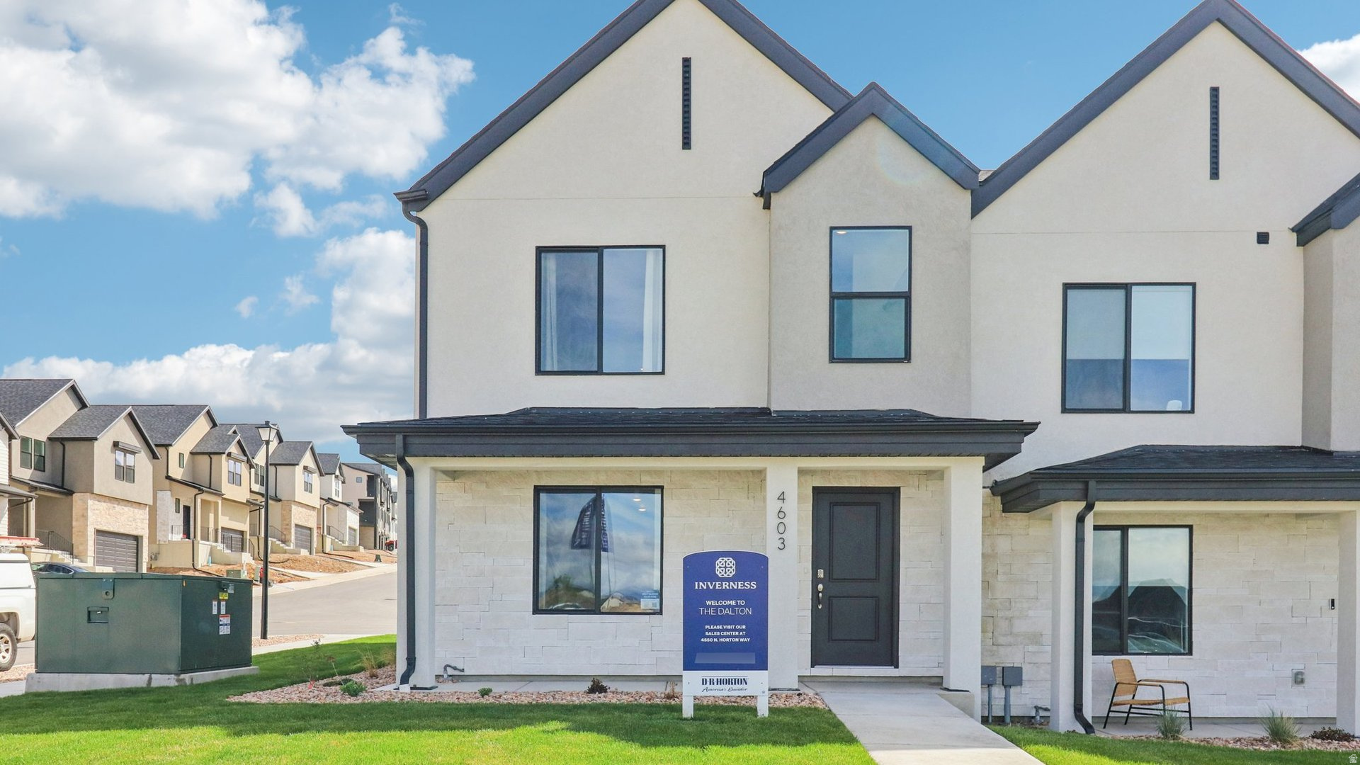 Now selling in Inverness! The Dalton features 3 bedrooms, 2 bathrooms, a 2-car garage + a two-car driveway, and an open-concept layout with quartz countertops, laminate flooring, modern cabinets, and a crawl space for storage. Upstairs includes a laundry room, full bath, and a spacious primary suite with a private bath and walk-in closet. Includes Smart Home Package, radon system, and home warranty. Ask about $4,000 toward closing costs plus a below-market 30-year interest rate buydown (SEE ATTACHED FLYER FOR DETAILS) with DHI Mortgage.