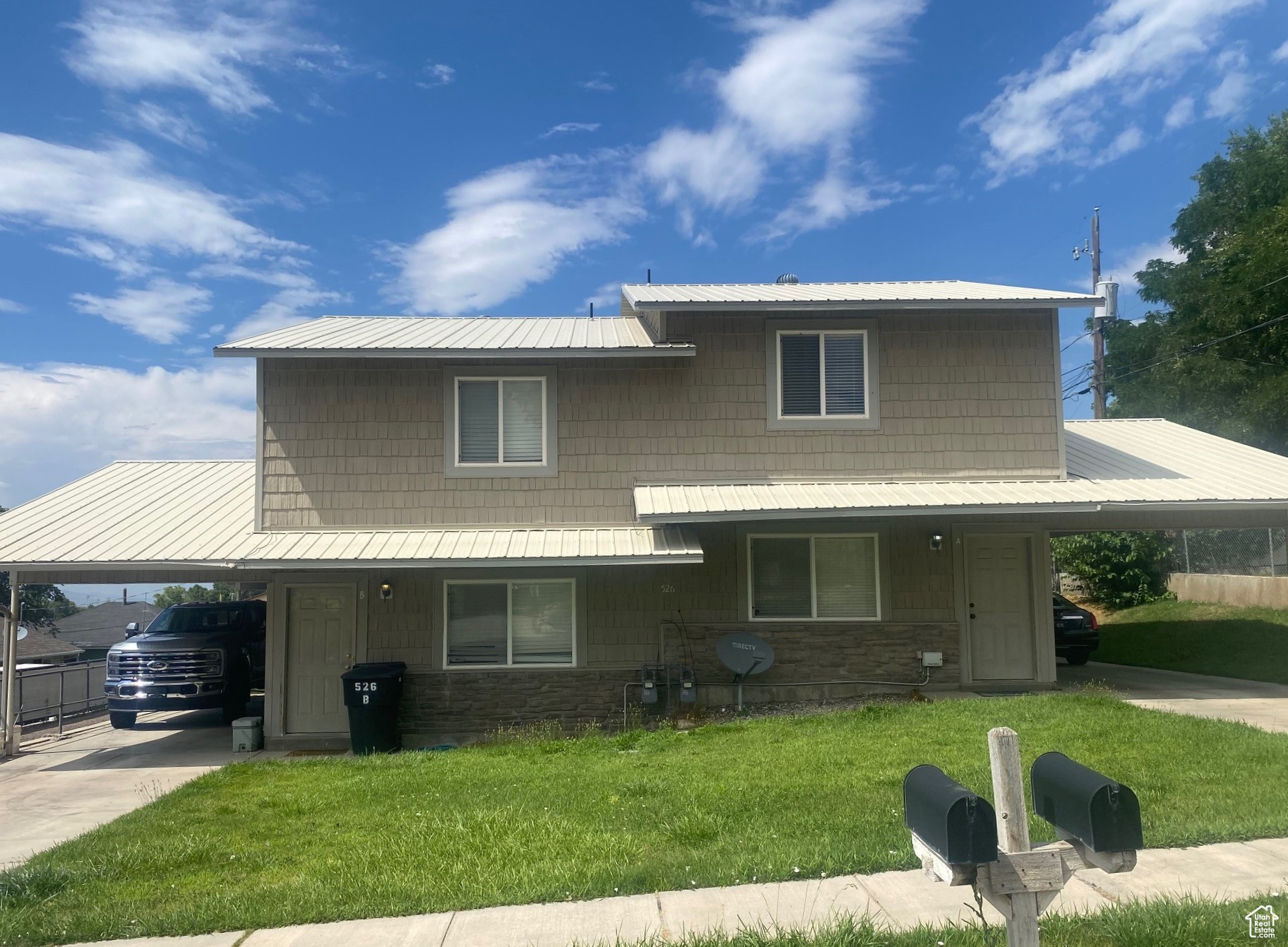 Massive Price Reduction!  Looking for an investment?  Or maybe want someone to pay part of your mortgage?   This duplex just might be the ticket.   The home is conveniently located close to schools, parks and freeway exits.   There is a ton of room for parking to the side and behind the units.   Each unit has a nice carport and each unit has two bedrooms and two bathrooms.   The back of each unit is fenced and there is a privacy fence between the units.