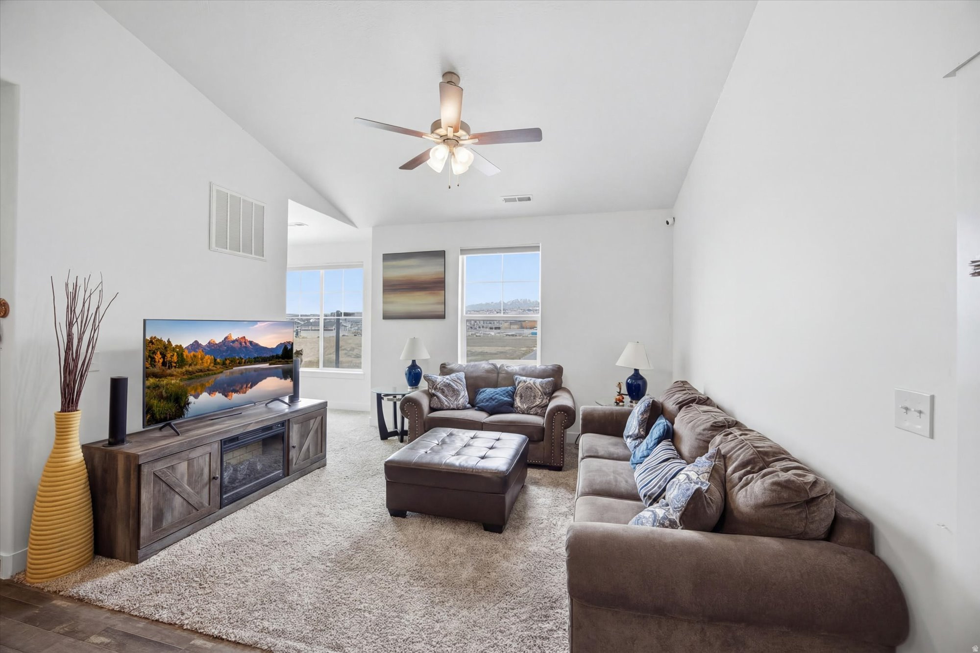 Welcome to Timp Point, a vibrant newer community in the highly sought-after city of Lehi. This top-floor condo offers 3 bedrooms and 2 bathrooms, combining modern design with comfortable living and added privacy.  Enjoy an open and functional layout filled with natural light, perfect for both relaxing and entertaining. The primary suite features a spacious layout with an en-suite bathroom, while two additional bedrooms provide flexibility for guests, a home office, or hobbies.  Residents of Timp Point enjoy access to fantastic community amenities, including a clubhouse, pool, and pickleball courts. Conveniently located with quick access to Redwood Road and I-15, you're just minutes from shopping, dining, and everything Lehi has to offer.  Don't miss the opportunity to own a top-level unit in this growing and desirable community.